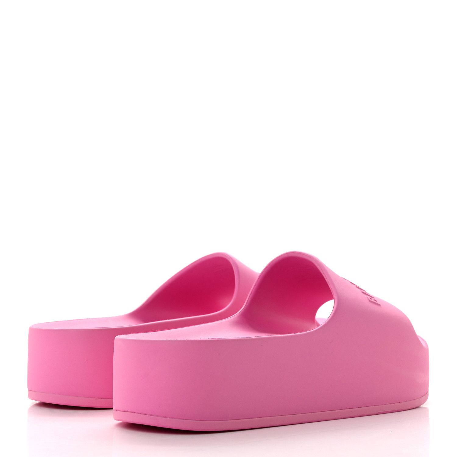 Balenciaga Rubber Chunky Platform Slide Sandals in Pink Size US 11 / IT 41 - 3 Thumbnail