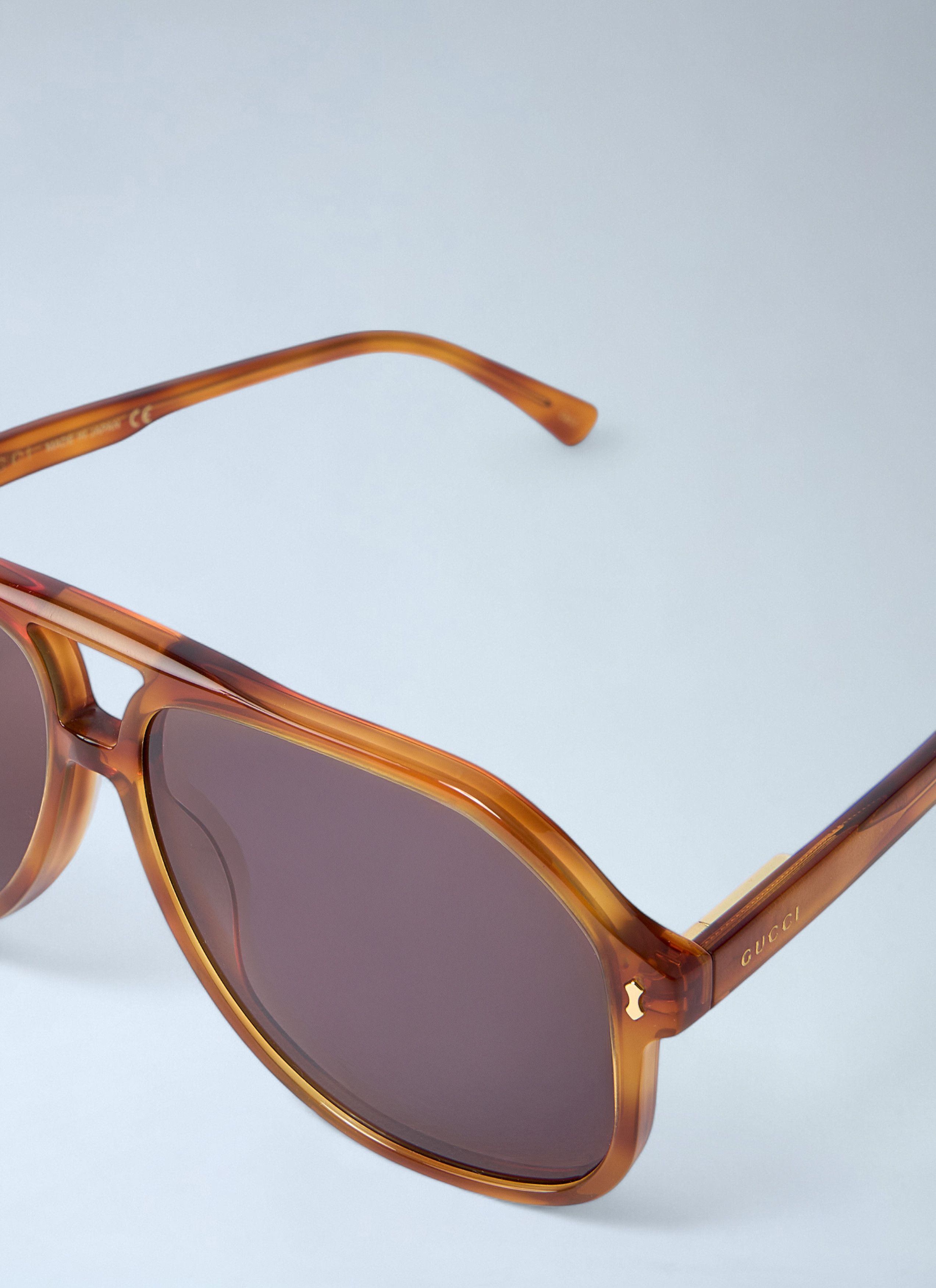 Gucci Aviator Tortoiseshell Sunglasses Size ONE SIZE - 4 Thumbnail