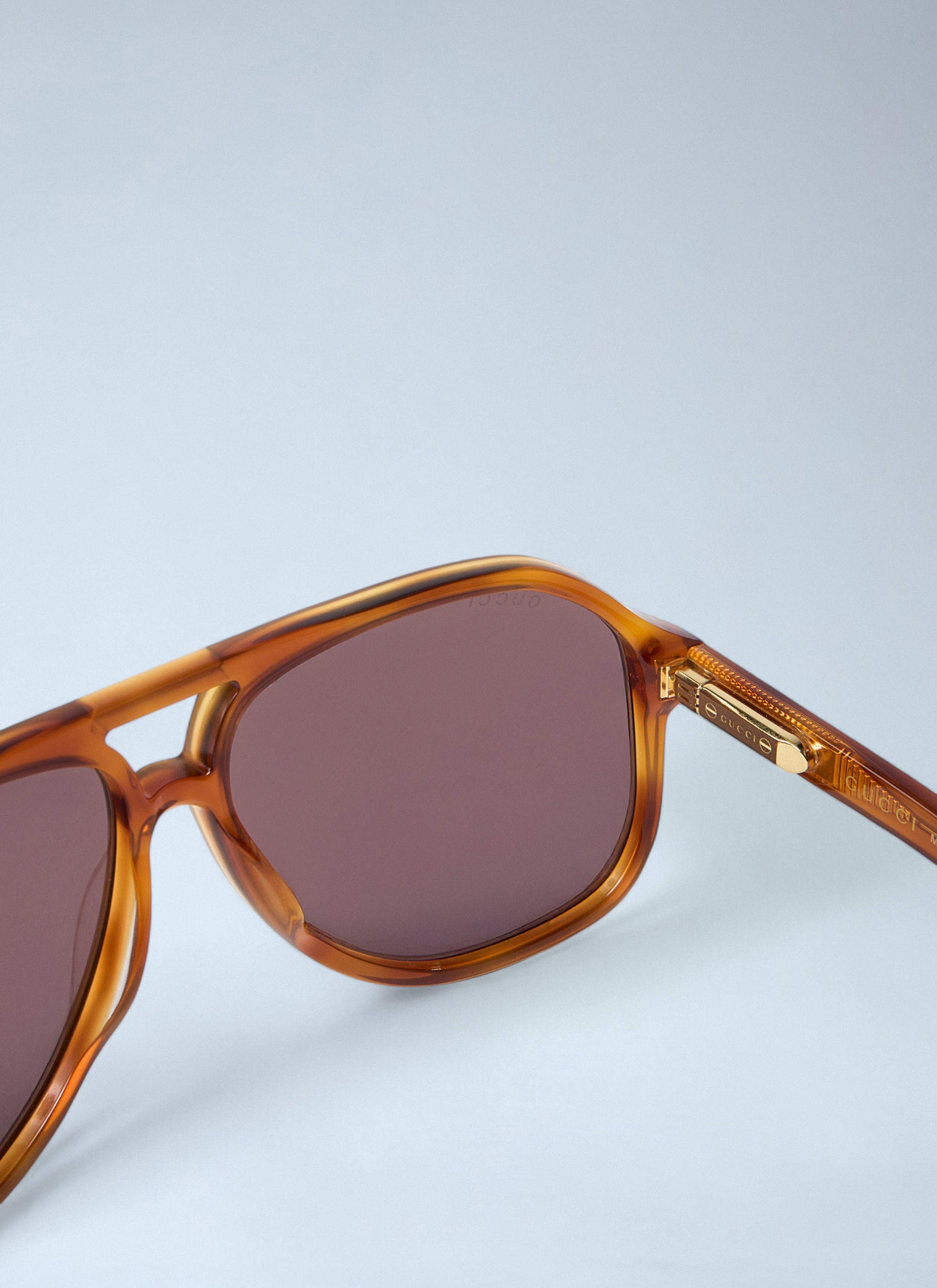 Gucci Aviator Tortoiseshell Sunglasses Size ONE SIZE - 5 Thumbnail