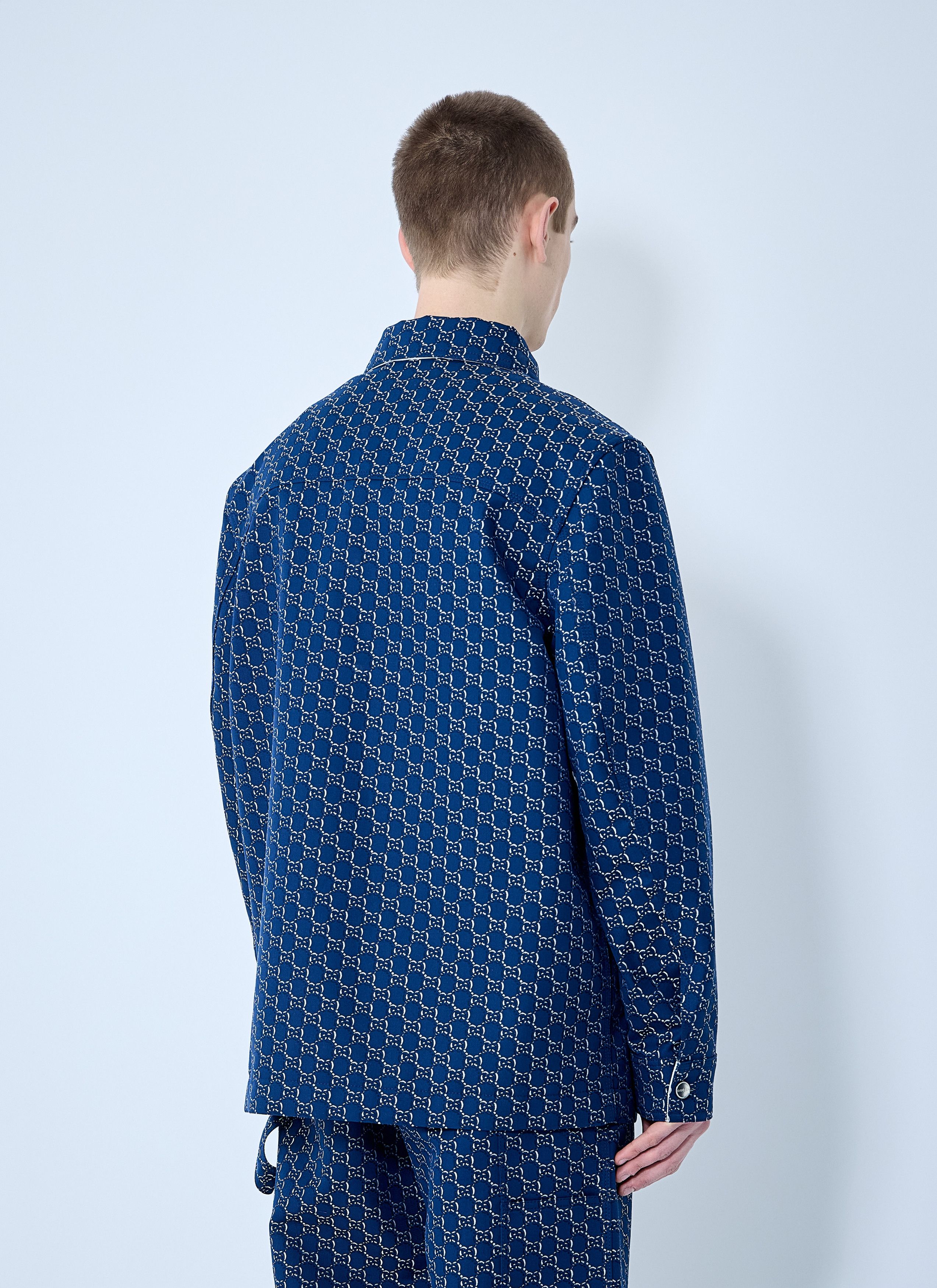 Gucci Cotton Jacquard Jacket With GG Shadow Size US M / EU 48-50 / 2 - 4 Thumbnail