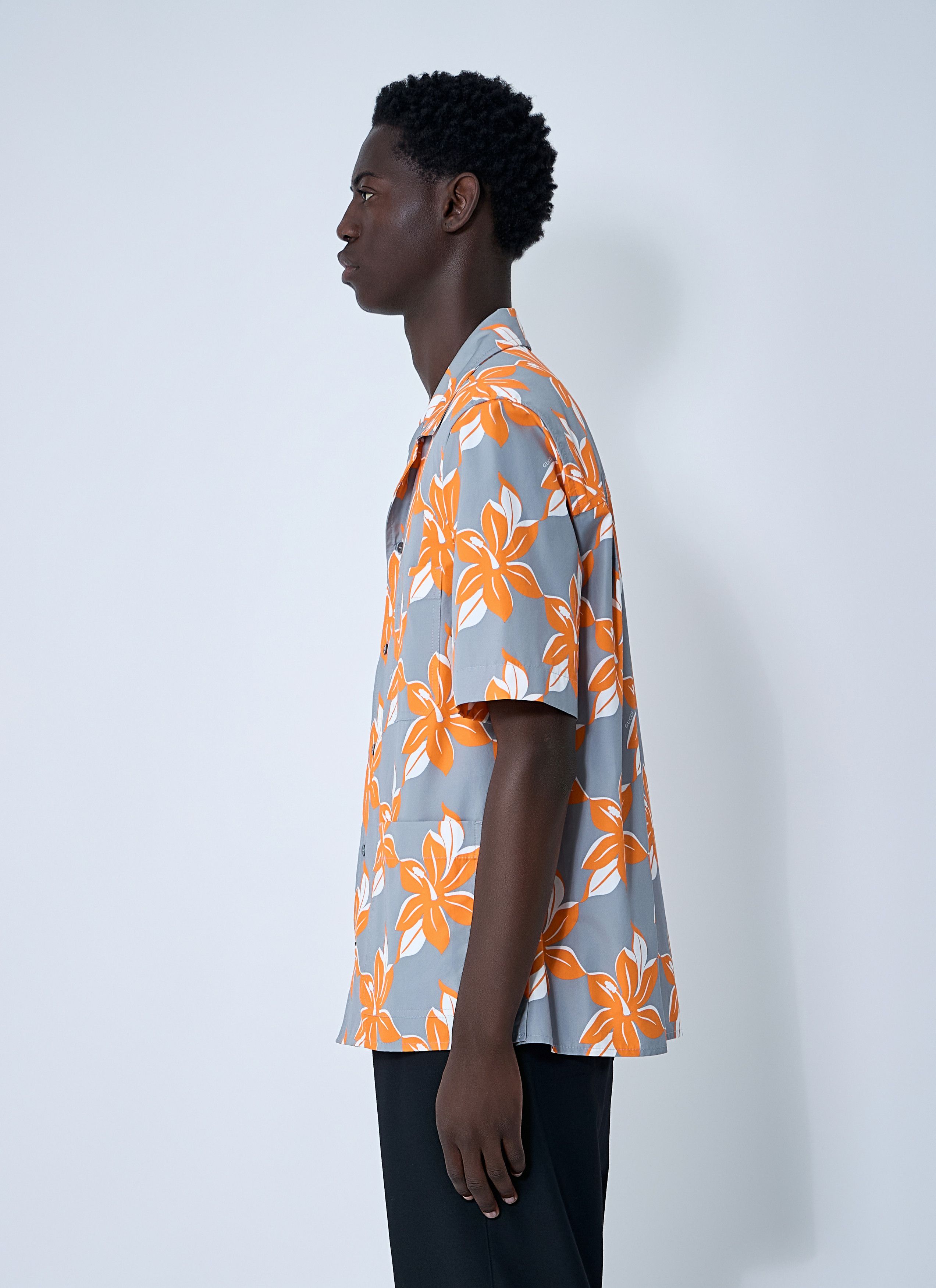 Gucci Printed Cotton Poplin Shirt Size US M / EU 48-50 / 2 - 3 Thumbnail