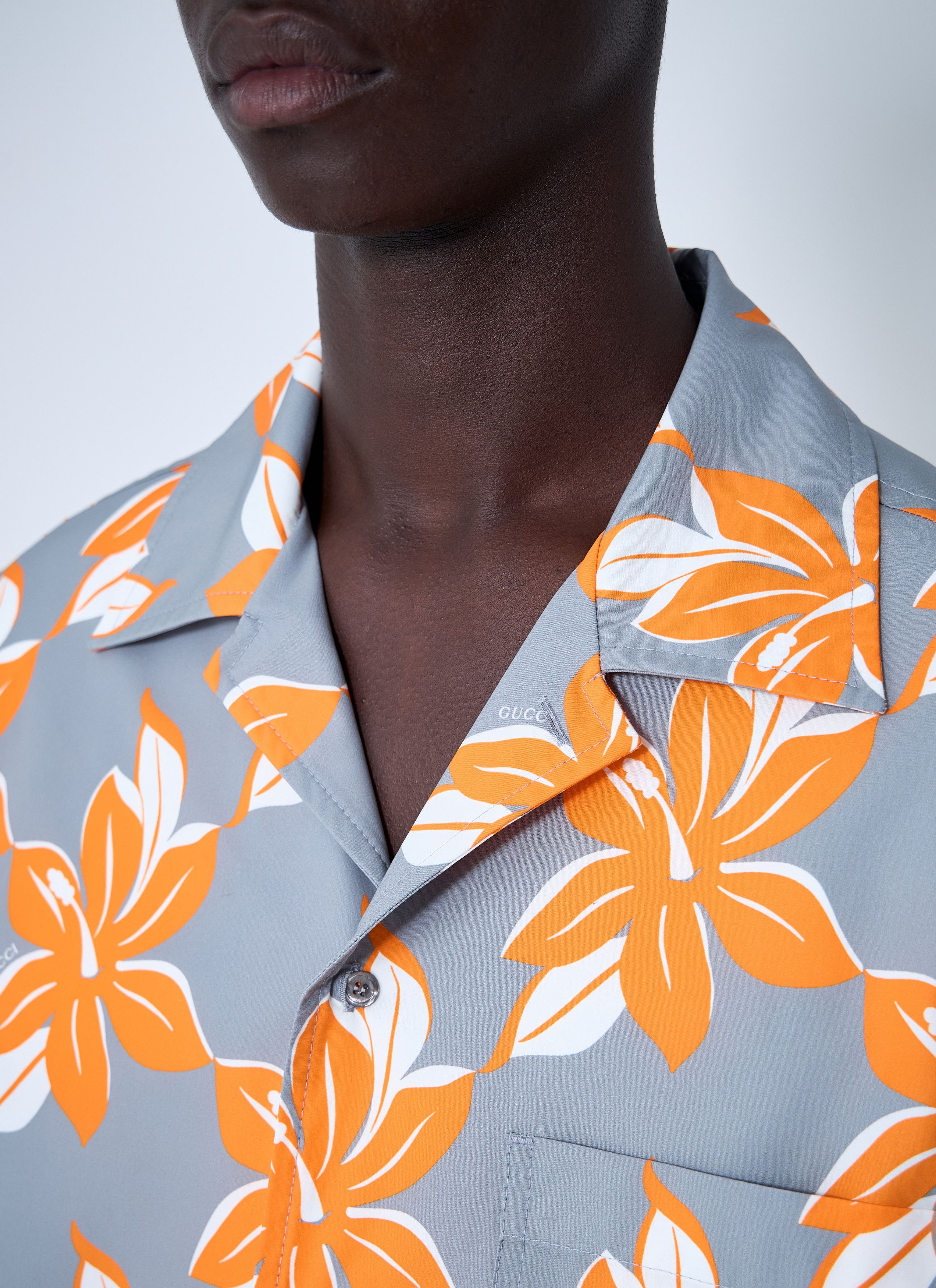 Gucci Printed Cotton Poplin Shirt Size US L / EU 52-54 / 3 - 5 Thumbnail