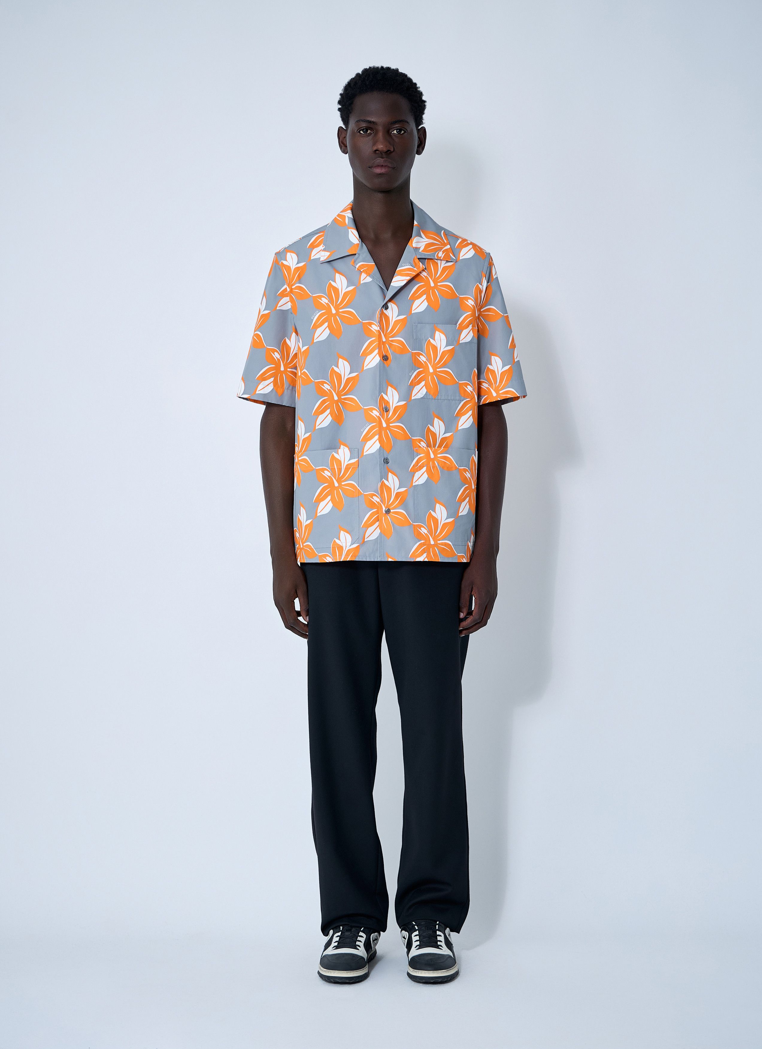 Gucci Printed Cotton Poplin Shirt Size US XL / EU 56 / 4 - 2 Thumbnail