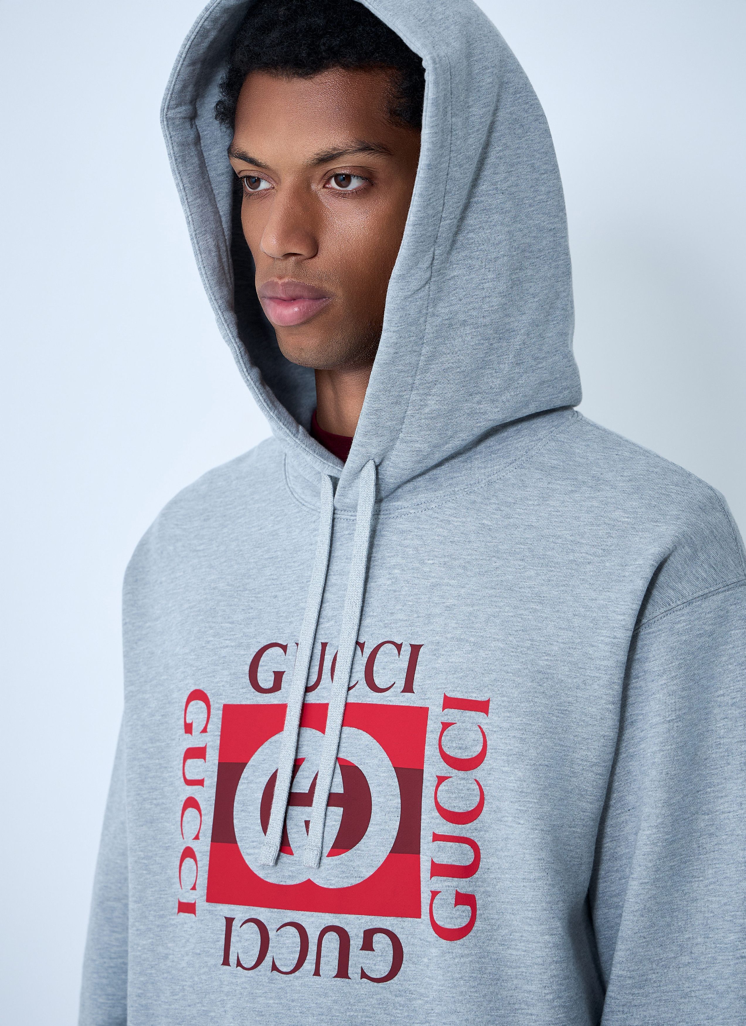 Gucci Logo Motif Hooded Sweatshirt Size US M / EU 48-50 / 2 - 5 Thumbnail