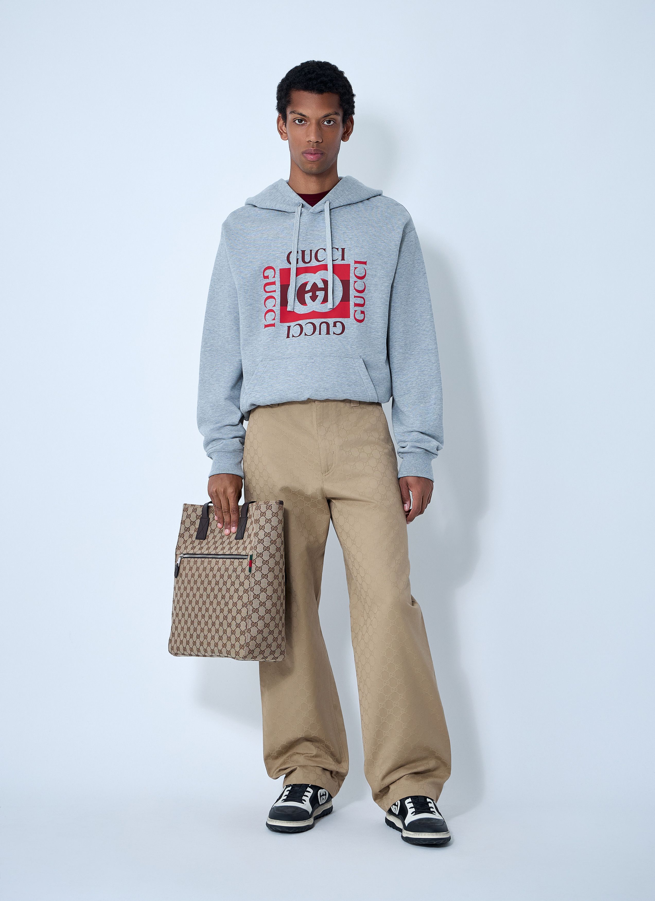 Gucci Logo Motif Hooded Sweatshirt Size US M / EU 48-50 / 2 - 2 Thumbnail