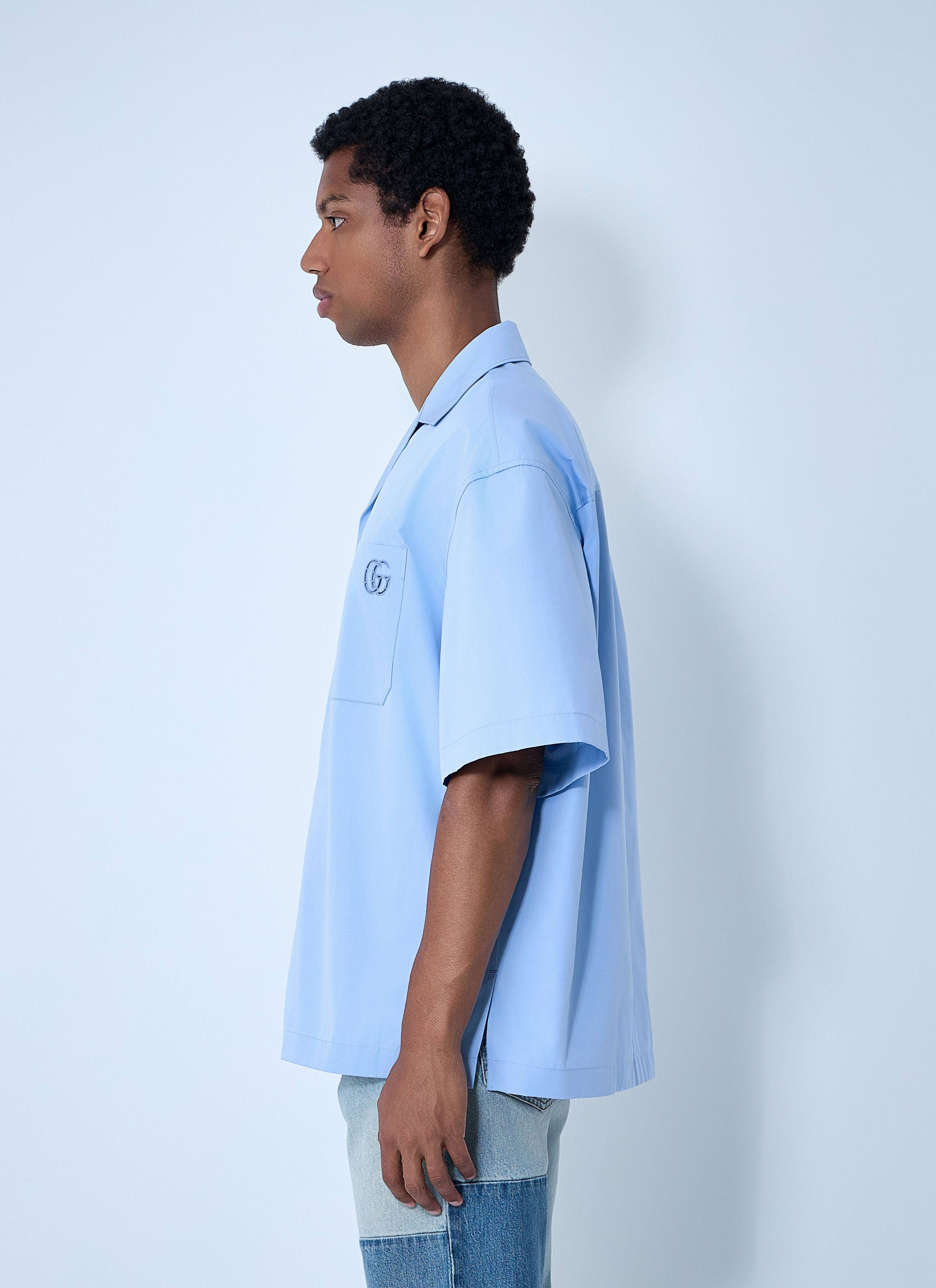 Gucci Logo Embroidery Camp Collar Shirt Size US M / EU 48-50 / 2 - 3 Thumbnail