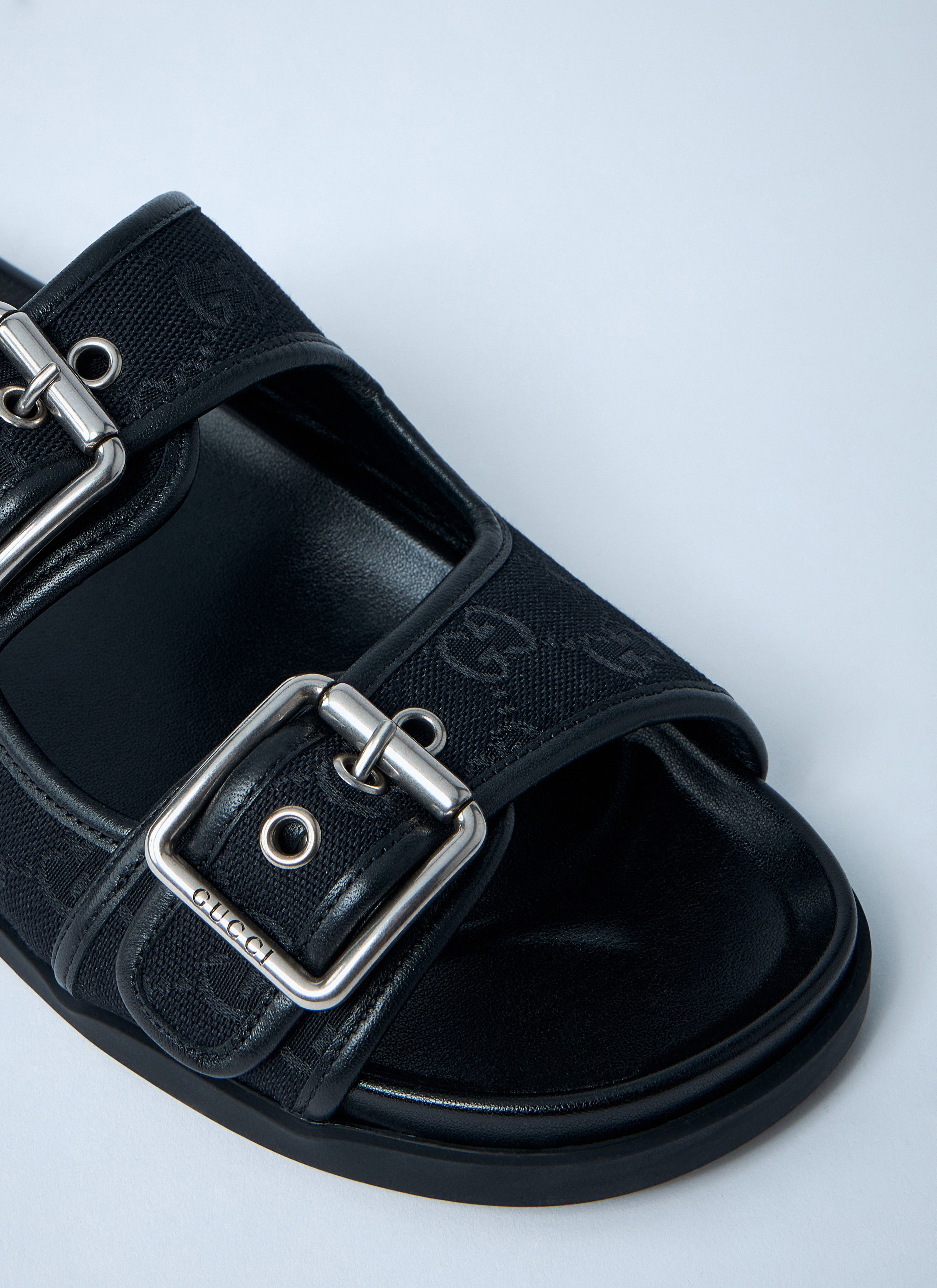 Gucci GG Slide Sandals With Buckles Size US 10 / EU 43 - 3 Thumbnail