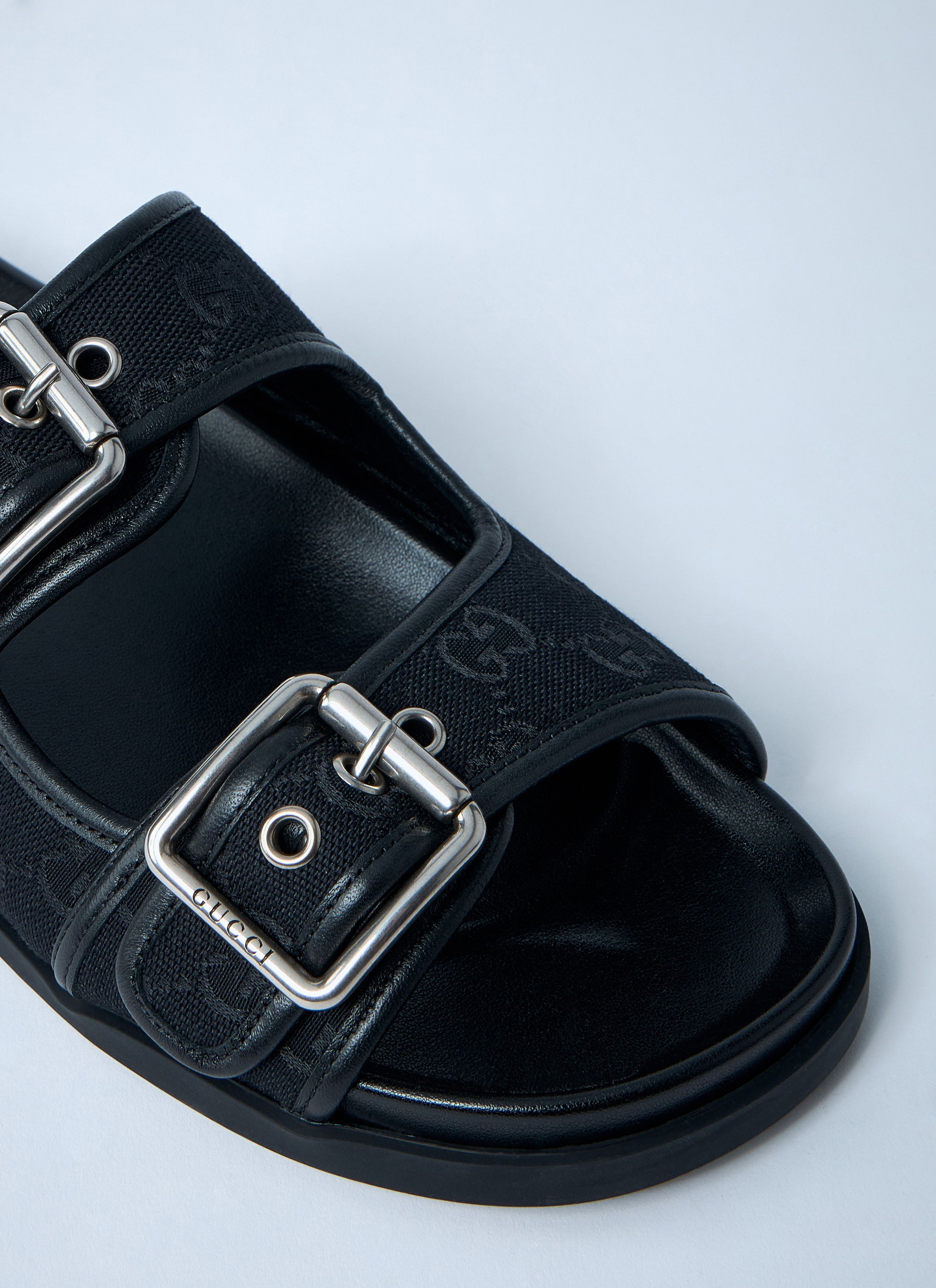 Gucci GG Slide Sandals With Buckles Size US 11 / EU 44 - 3 Thumbnail