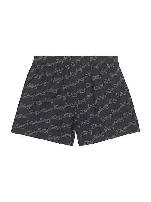 BB Monogram Pyjama Shorts in Black Shorts