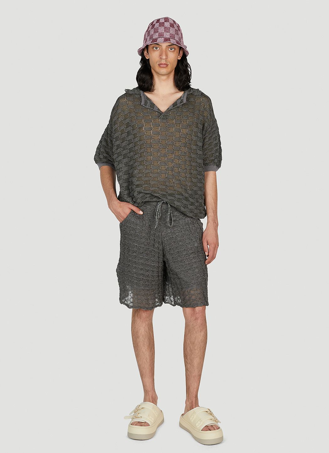 ISA BOULDER Basket Weave Polo Shirt Size US M / EU 48-50 / 2 - 2 Thumbnail