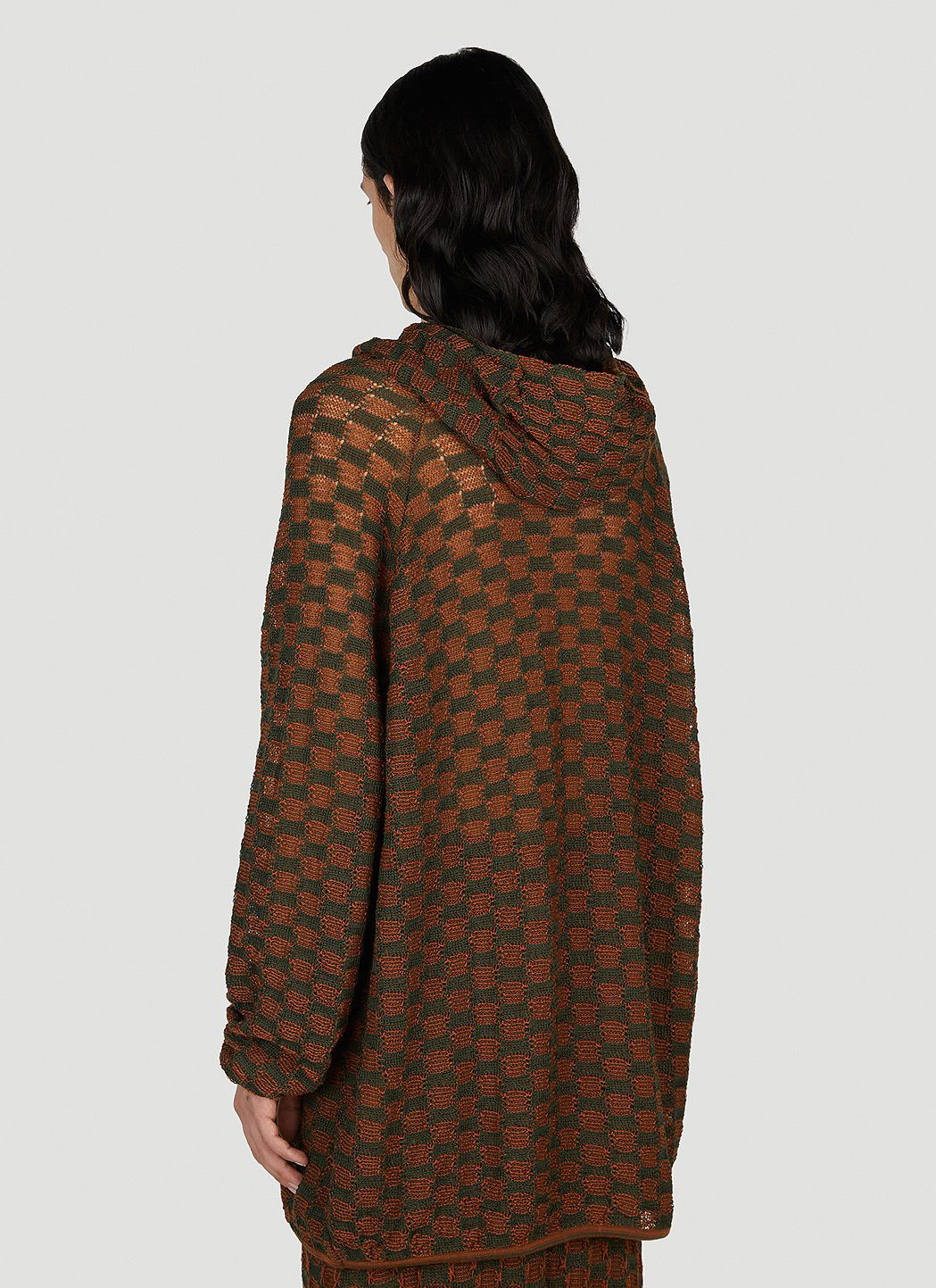 ISA BOULDER Check Knit Hooded Sweater Size US XL / EU 56 / 4 - 4 Thumbnail