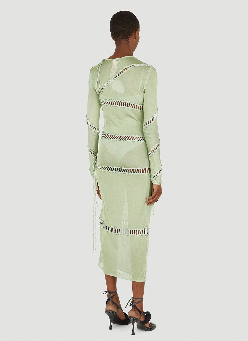 ISA BOULDER Puzzle Long Sleeve Dress Size L / US 10 / IT 46 - 4 Thumbnail