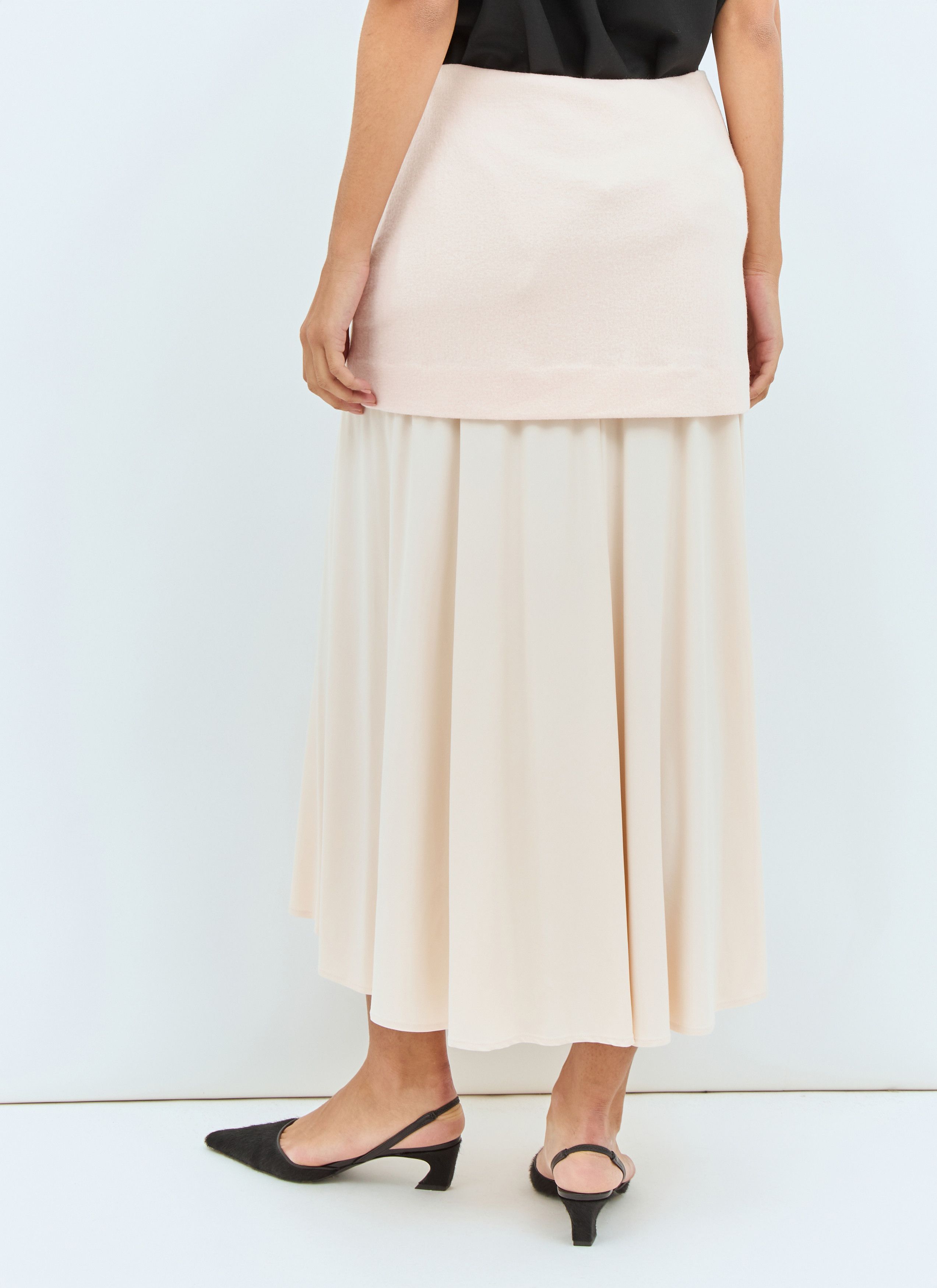 Jil Sander Layered Midi Skirt Size 27" / US 4 / IT 40 - 6 Thumbnail