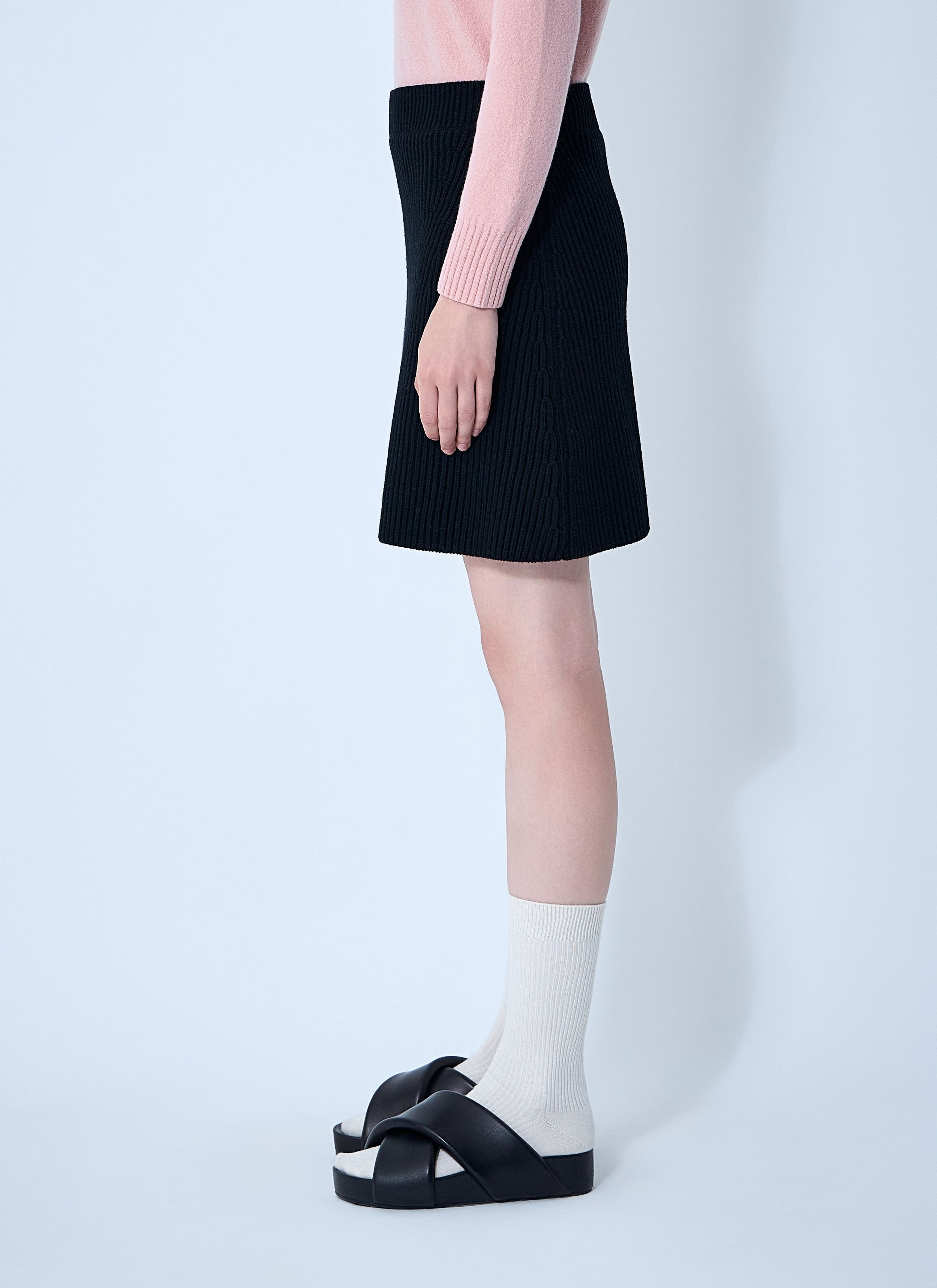 Jil Sander Wool Mini Skirt Size 27" / US 4 / IT 40 - 3 Thumbnail