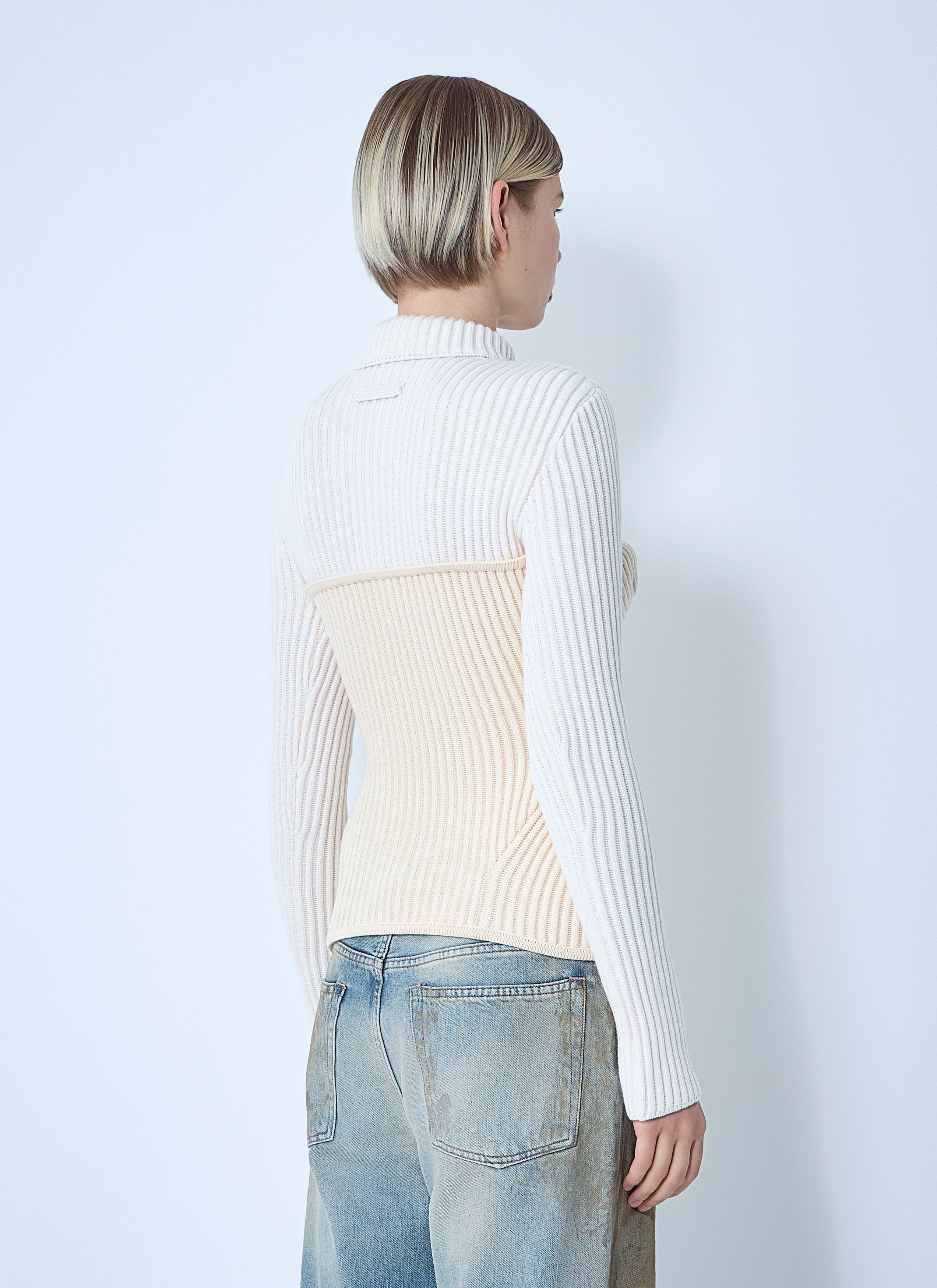 Jean Paul Gaultier Ribbed Wool Sweater Size S / US 4 / IT 40 - 4 Thumbnail