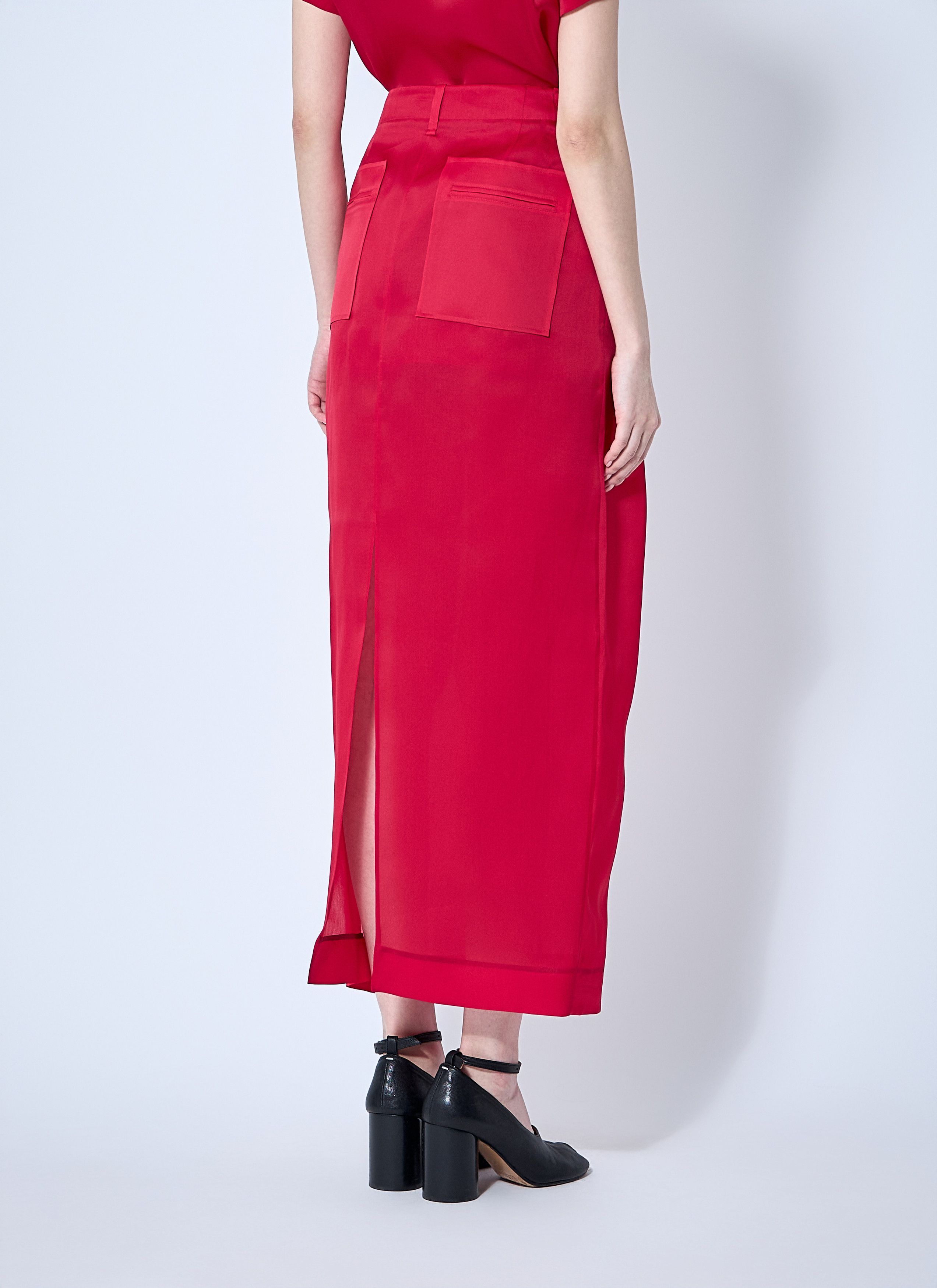Lucian Silk Organza Maxi Skirt