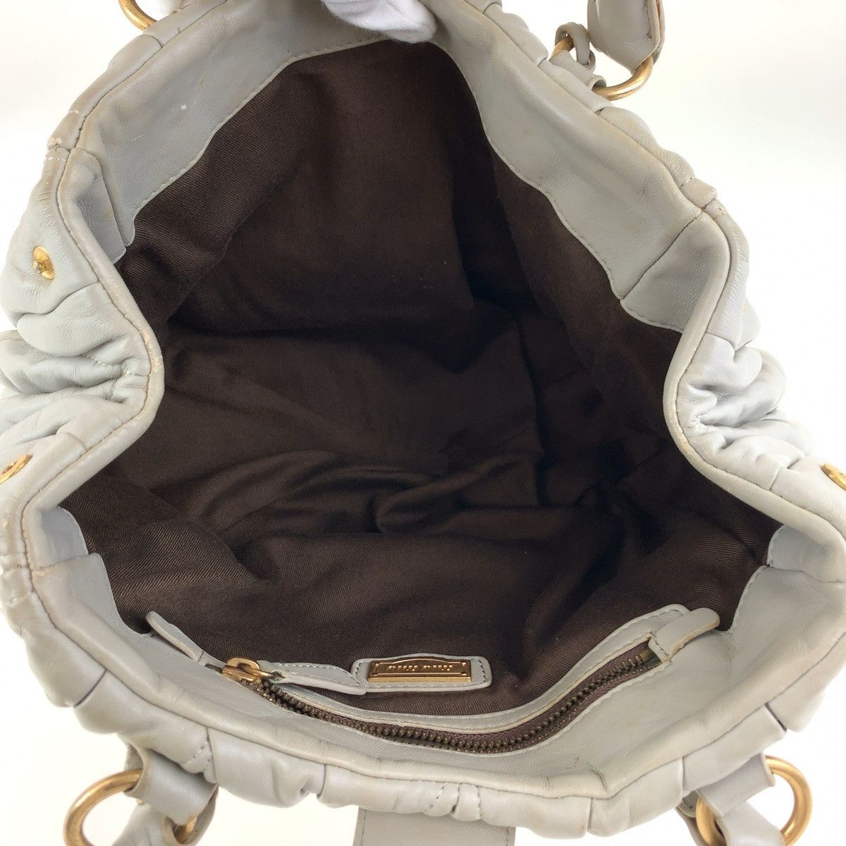 Miu Miu Miu Miu Miu Miu Matelassé Leather 2way Bag Leather Shoulder Bag Size ONE SIZE - 9 Thumbnail
