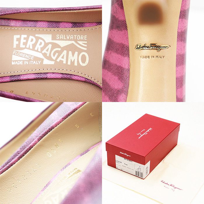 Salvatore Ferragamo Salvatore Ferragamo Salvatore Ferragamo FLORENCE LEO85 Leather Pumps Leather Shoes DG70563 DUTY FREE for USA Size ONE SIZE - 9 Thumbnail