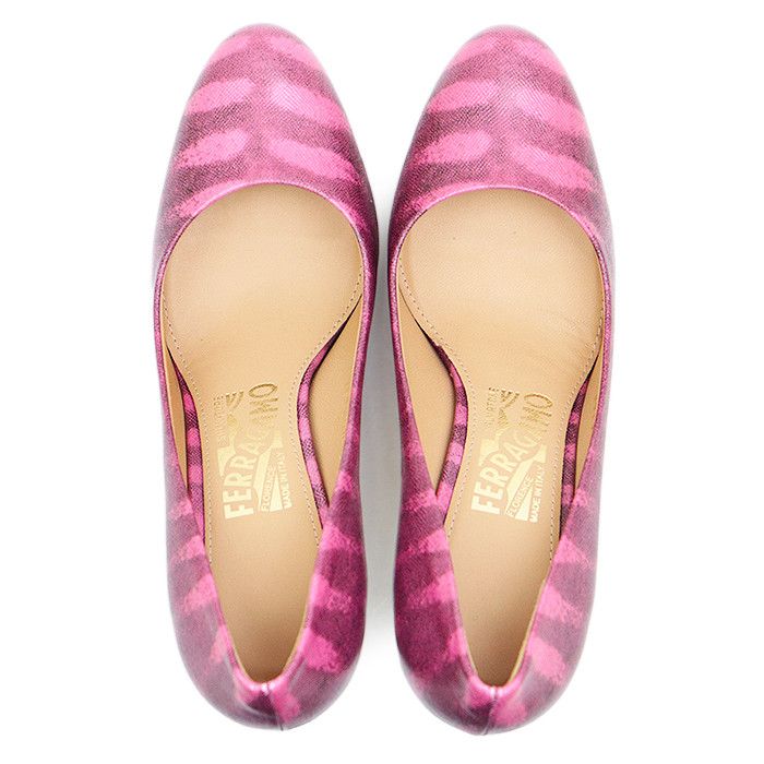 Salvatore Ferragamo Salvatore Ferragamo Salvatore Ferragamo FLORENCE LEO85 Leather Pumps Leather Shoes DG70563 DUTY FREE for USA Size ONE SIZE - 4 Thumbnail