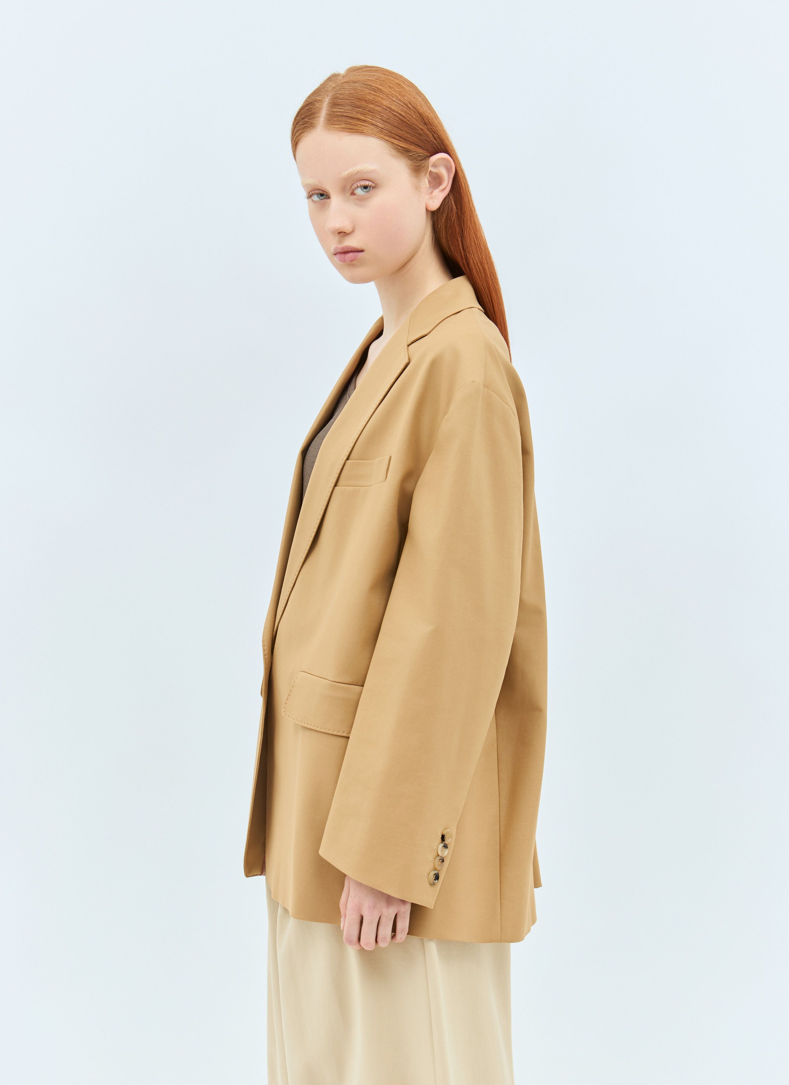 Max Mara Oversized Canvas Blazer Size M / US 6-8 / IT 42-44 - 4 Thumbnail