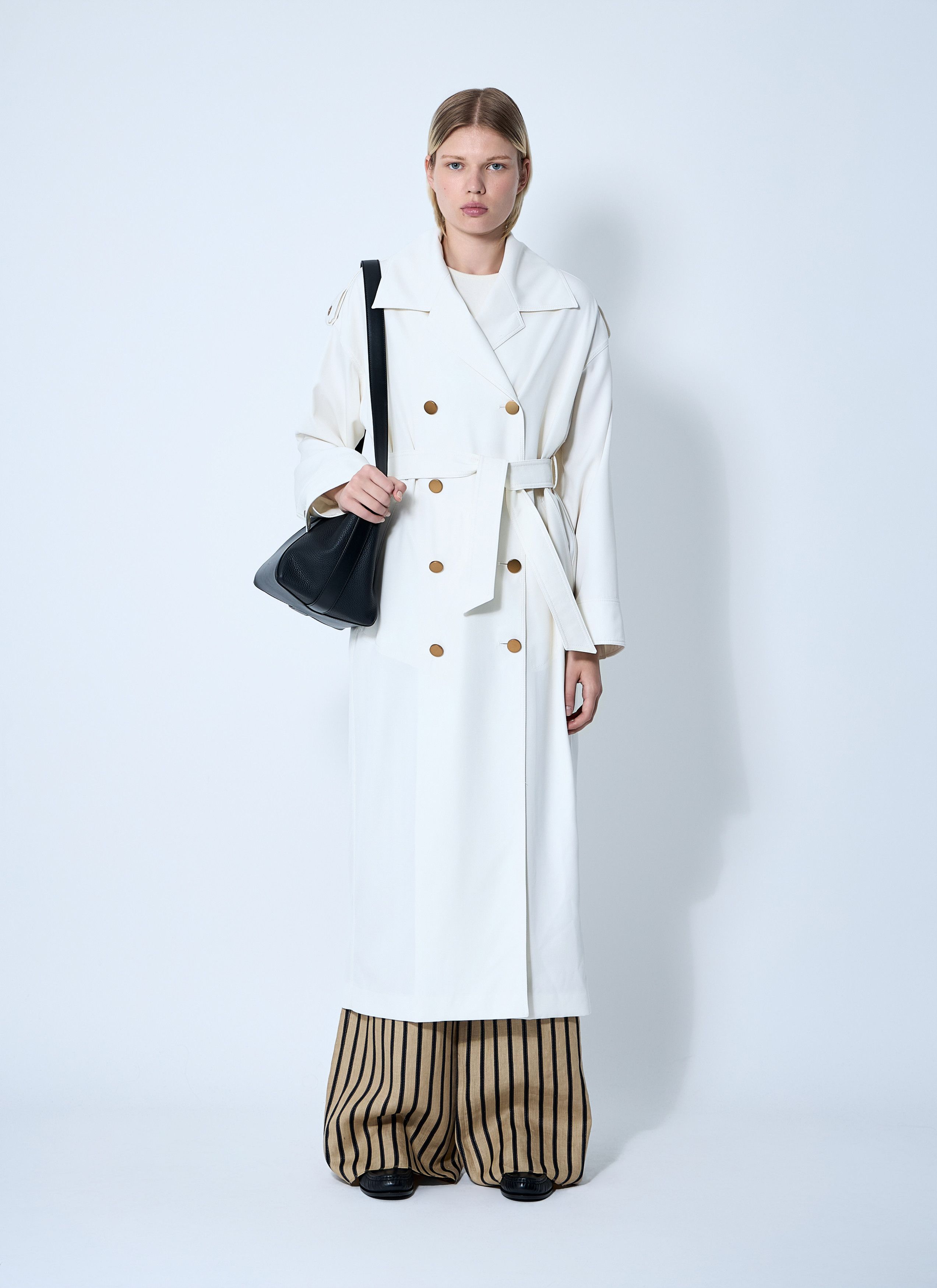 Max Mara Water-Repellent Garbardine Trench Coach Size M / US 6-8 / IT 42-44 - 2 Thumbnail