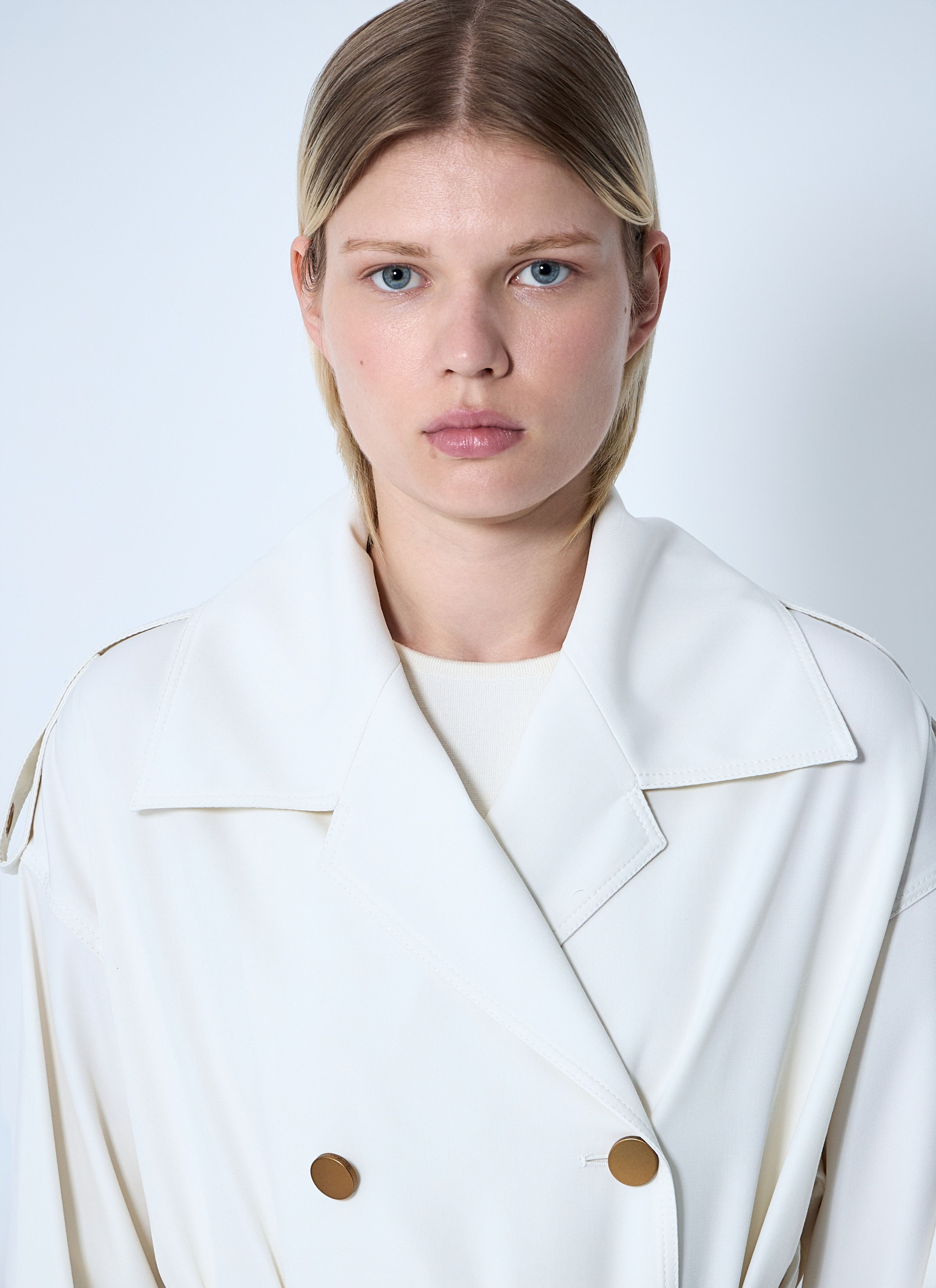 Max Mara Water-Repellent Garbardine Trench Coach Size M / US 6-8 / IT 42-44 - 5 Thumbnail