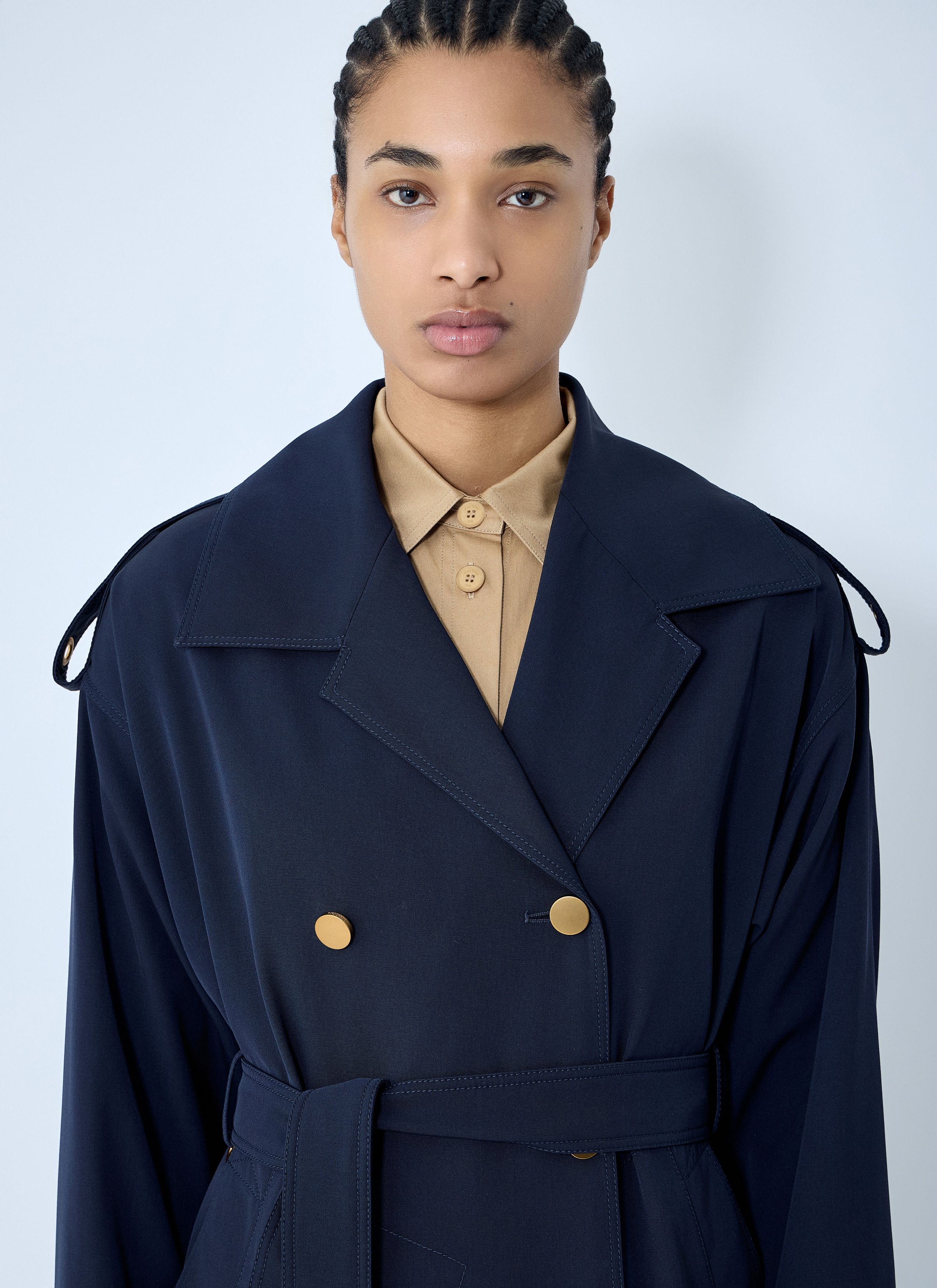 Max Mara Gabardine Wool Coat Size M / US 6-8 / IT 42-44 - 5 Thumbnail