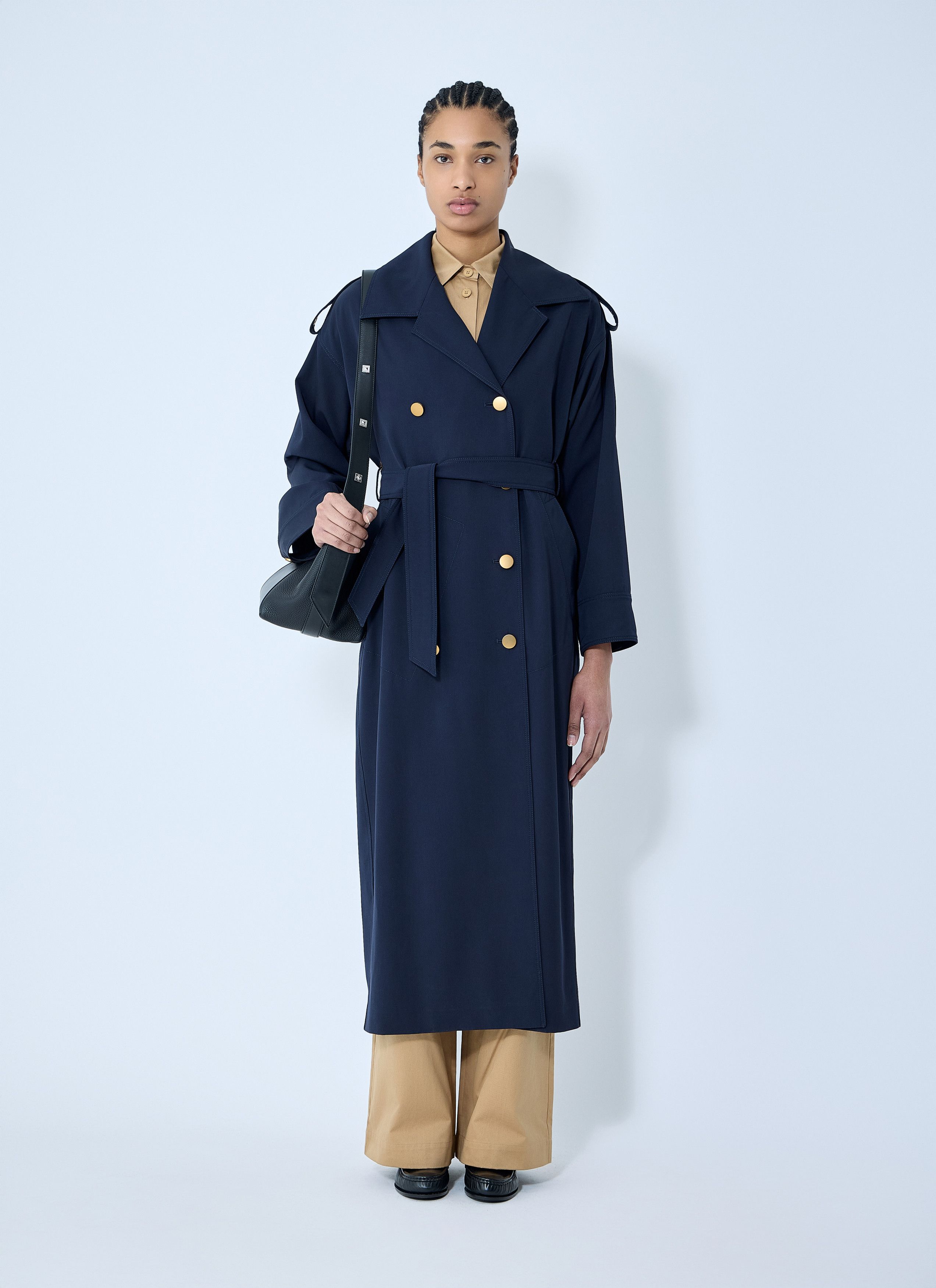 Max Mara Gabardine Wool Coat Size M / US 6-8 / IT 42-44 - 2 Thumbnail