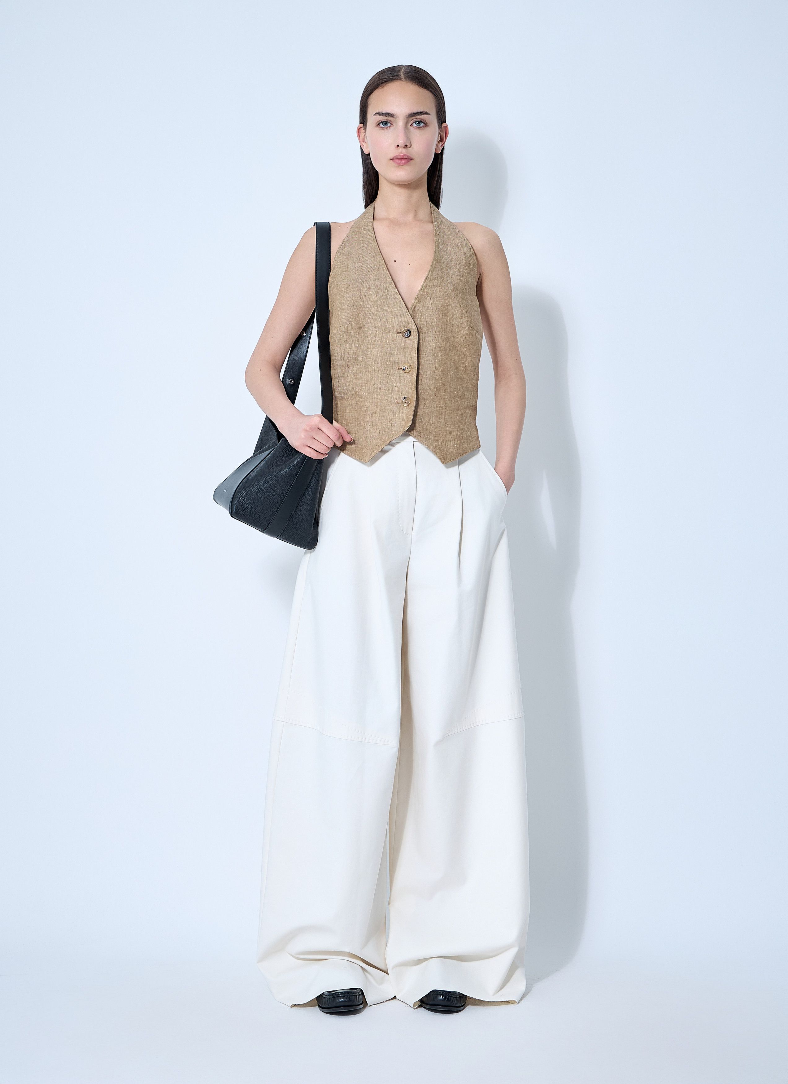 Max Mara Sauro Halterneck Waistcoat Size M / US 6-8 / IT 42-44 - 2 Thumbnail
