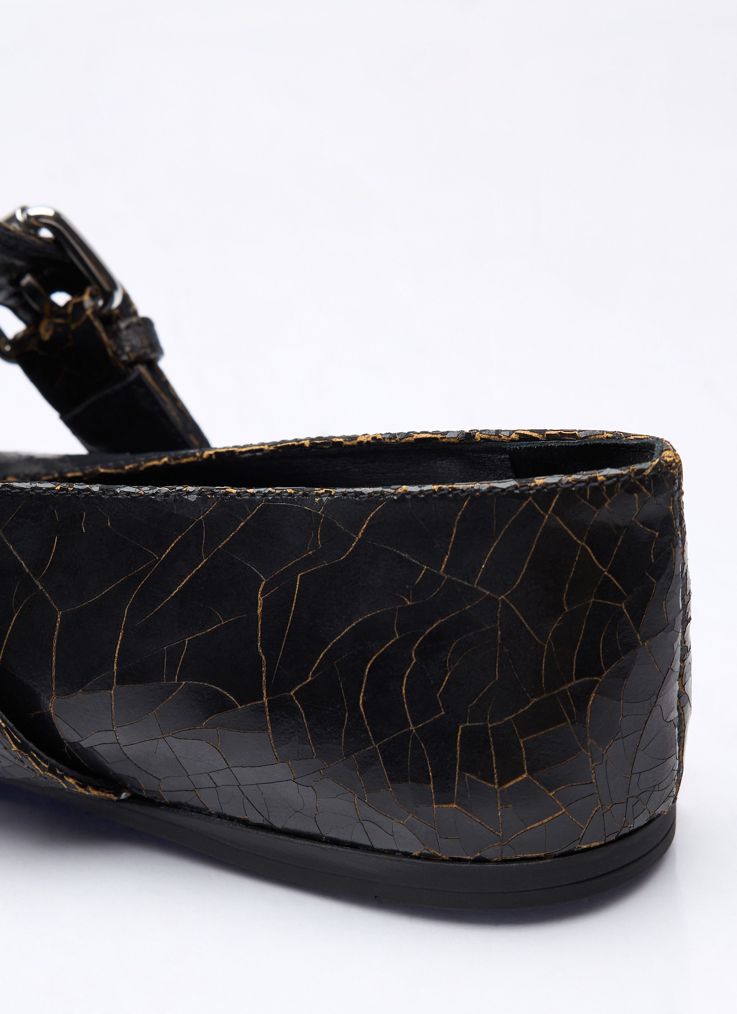 Miu Miu Crackled Leather Ballerina Shoes Size US 6 / IT 36 - 6 Thumbnail