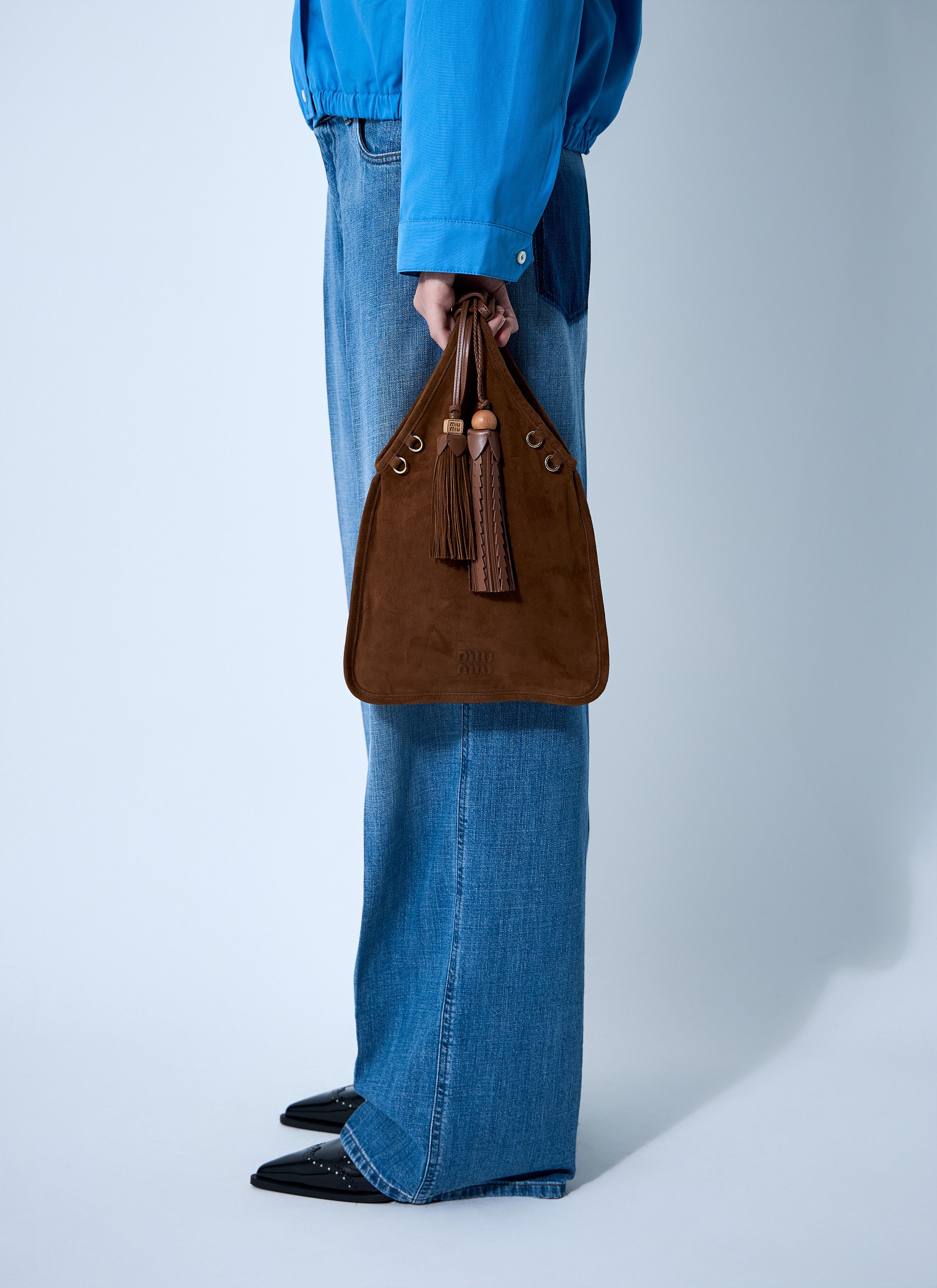 Miu Miu Suede Handbag With Tassels Size ONE SIZE - 7 Thumbnail
