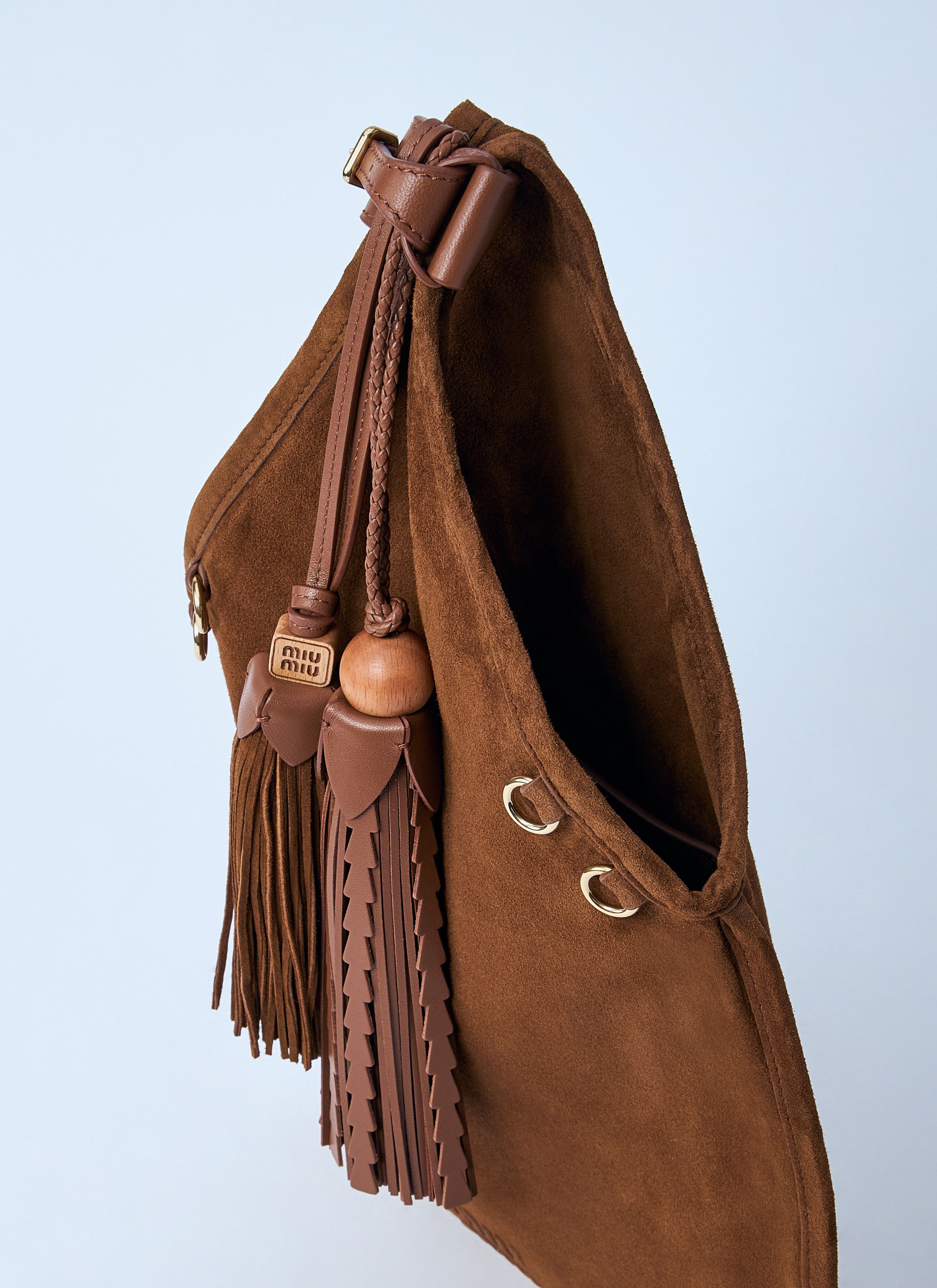 Miu Miu Suede Handbag With Tassels Size ONE SIZE - 5 Thumbnail