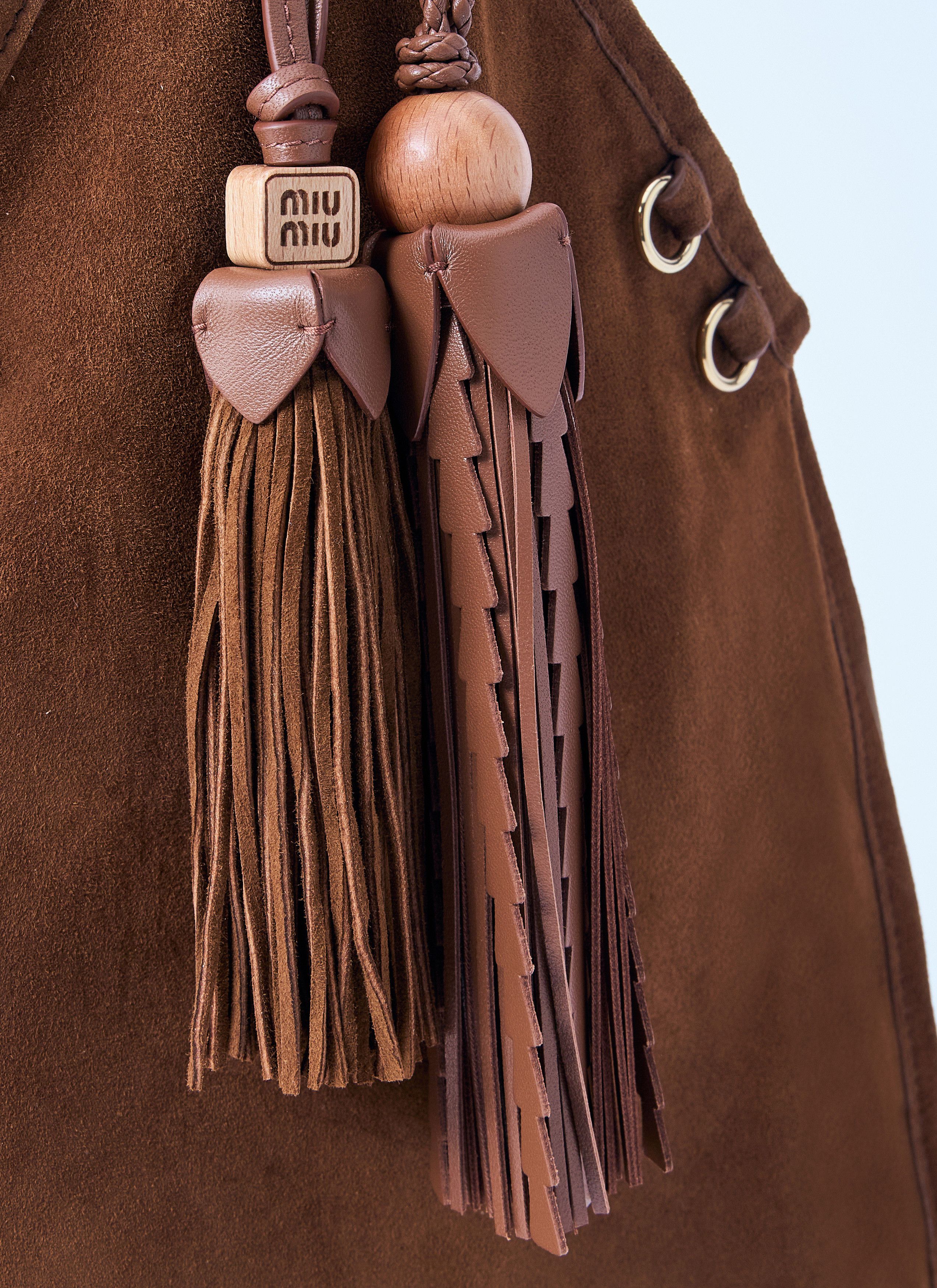 Miu Miu Suede Handbag With Tassels Size ONE SIZE - 3 Thumbnail