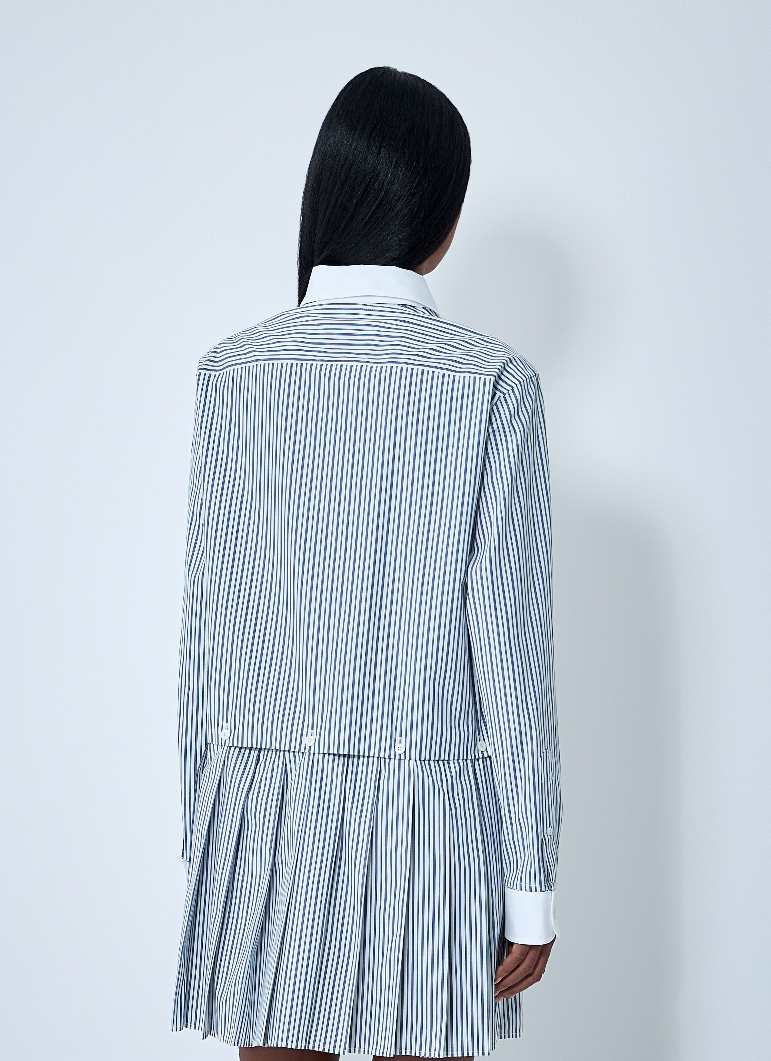 Miu Miu Striped Pleated Dress Size M / US 6-8 / IT 42-44 - 4 Thumbnail