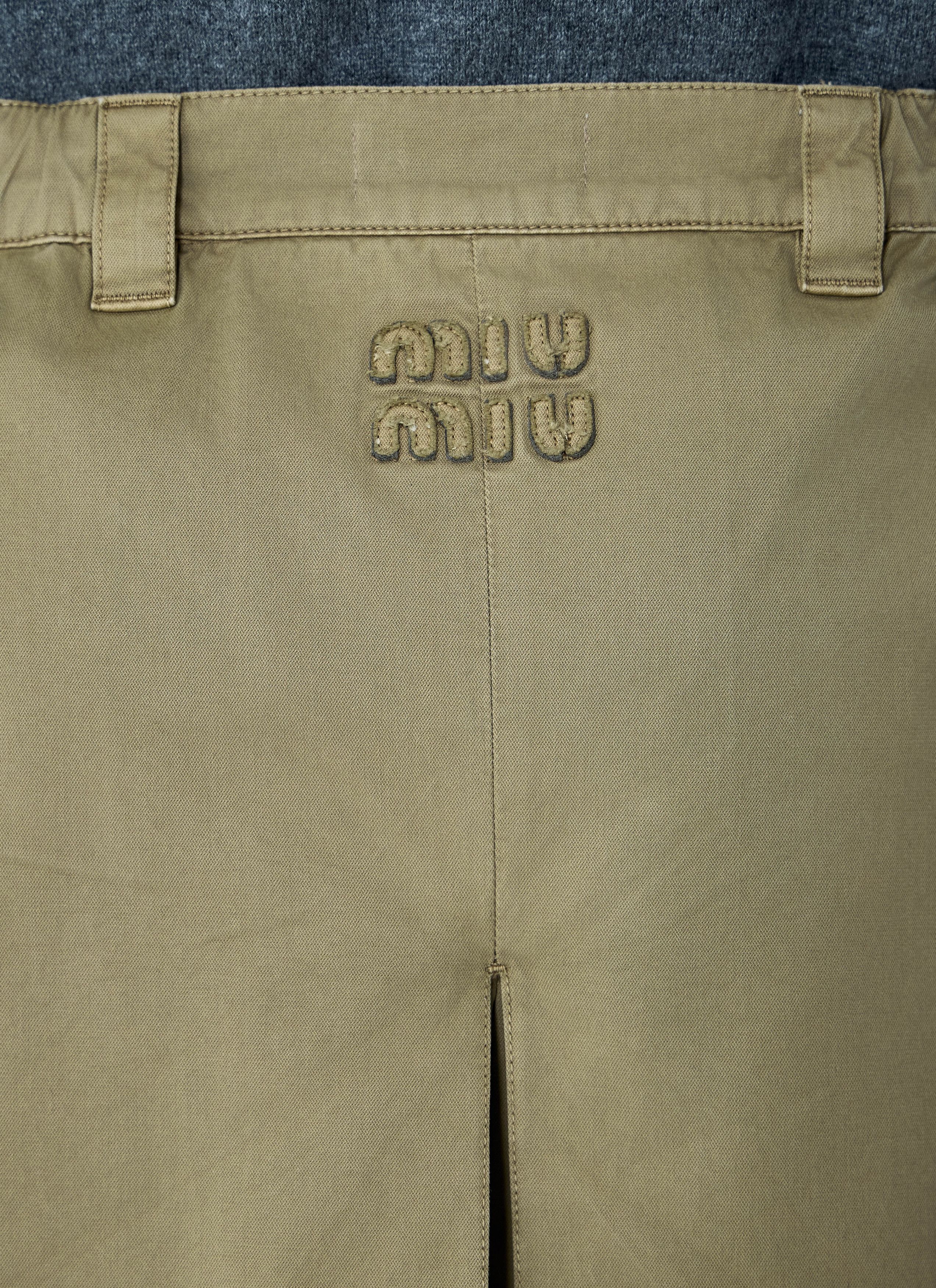 Miu Miu Garment-Dyed Skirt Size 34" / US 12 / IT 48 - 6 Thumbnail