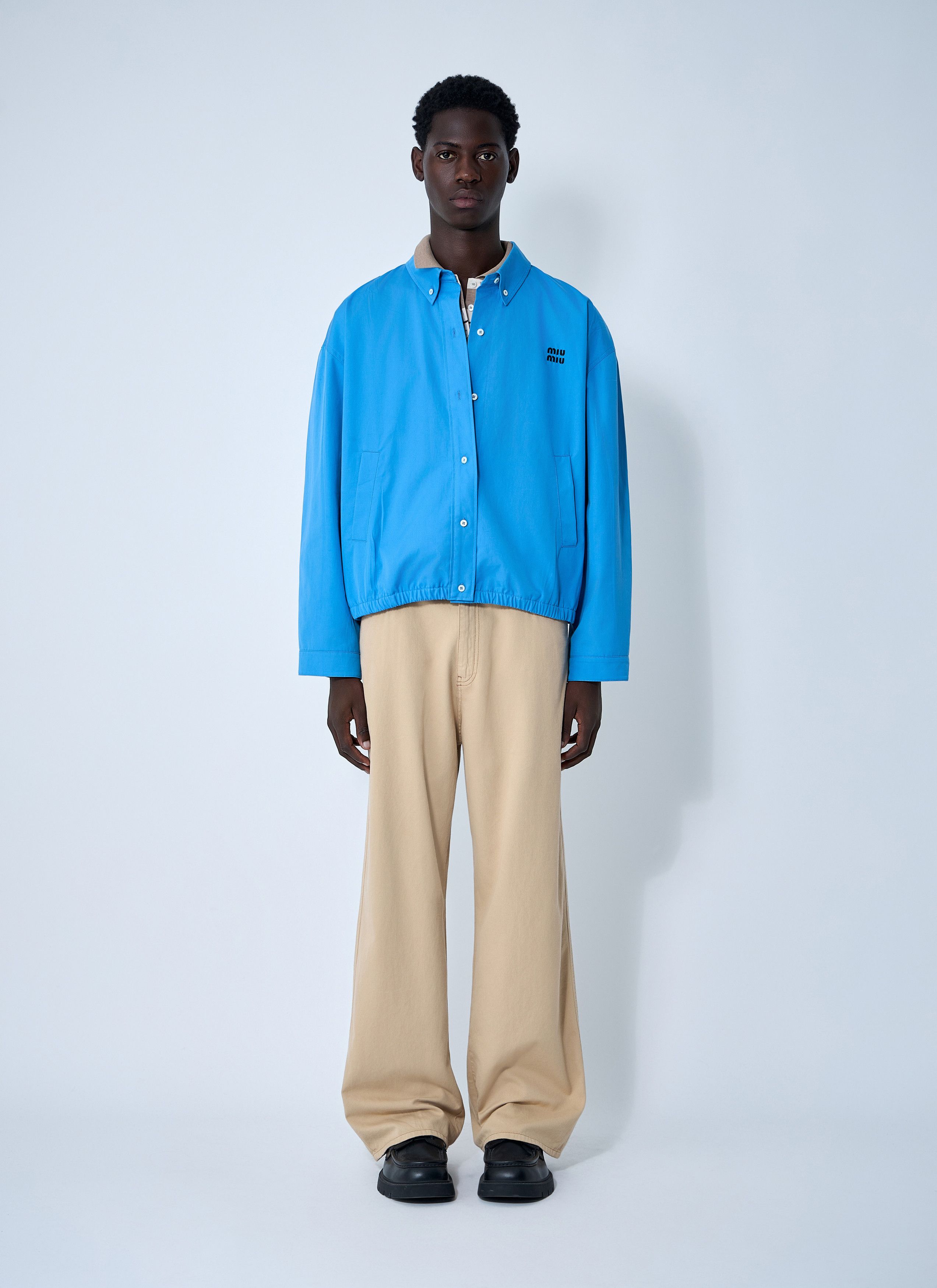 Miu Miu Logo Motif Blouson Jacket | Grailed