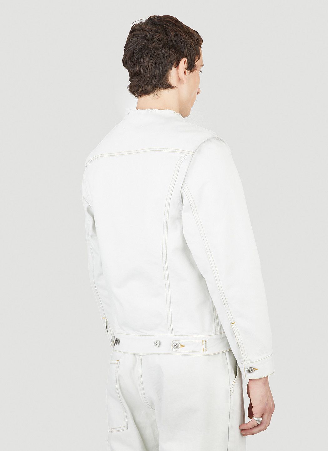Maison Margiela Collarless Denim Jacket Size US S / EU 44-46 / 1 - 4 Thumbnail