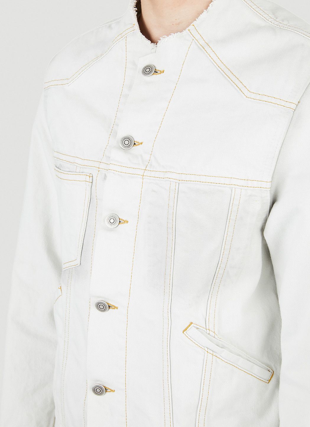 Maison Margiela Collarless Denim Jacket Size US S / EU 44-46 / 1 - 5 Thumbnail