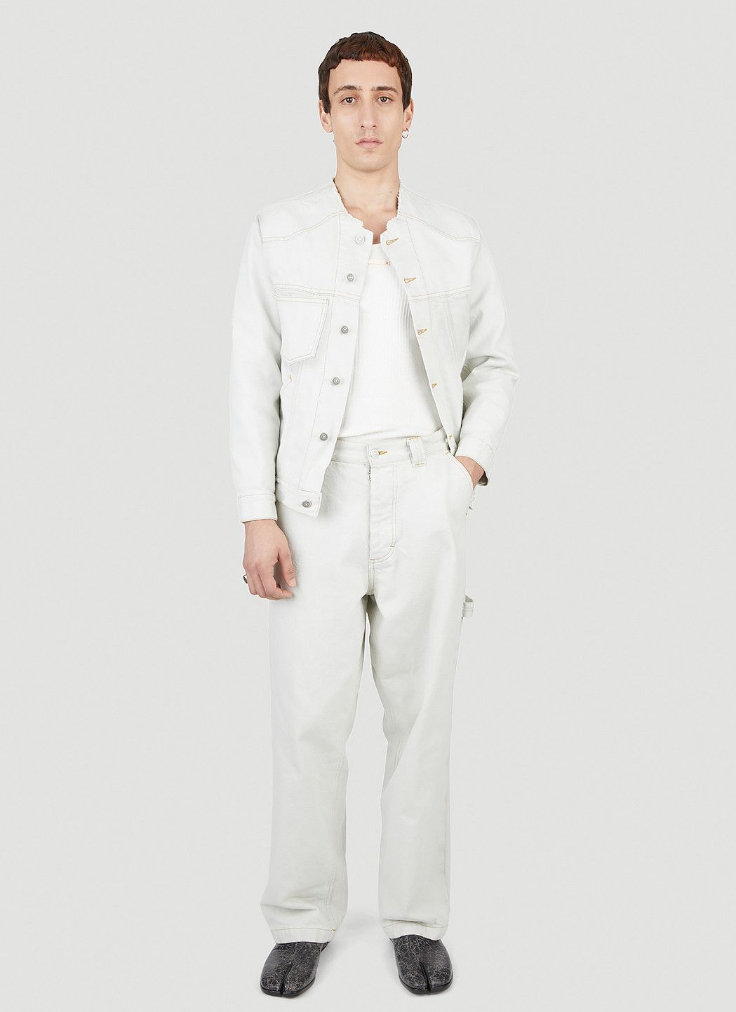 Maison Margiela Collarless Denim Jacket Size US S / EU 44-46 / 1 - 2 Thumbnail
