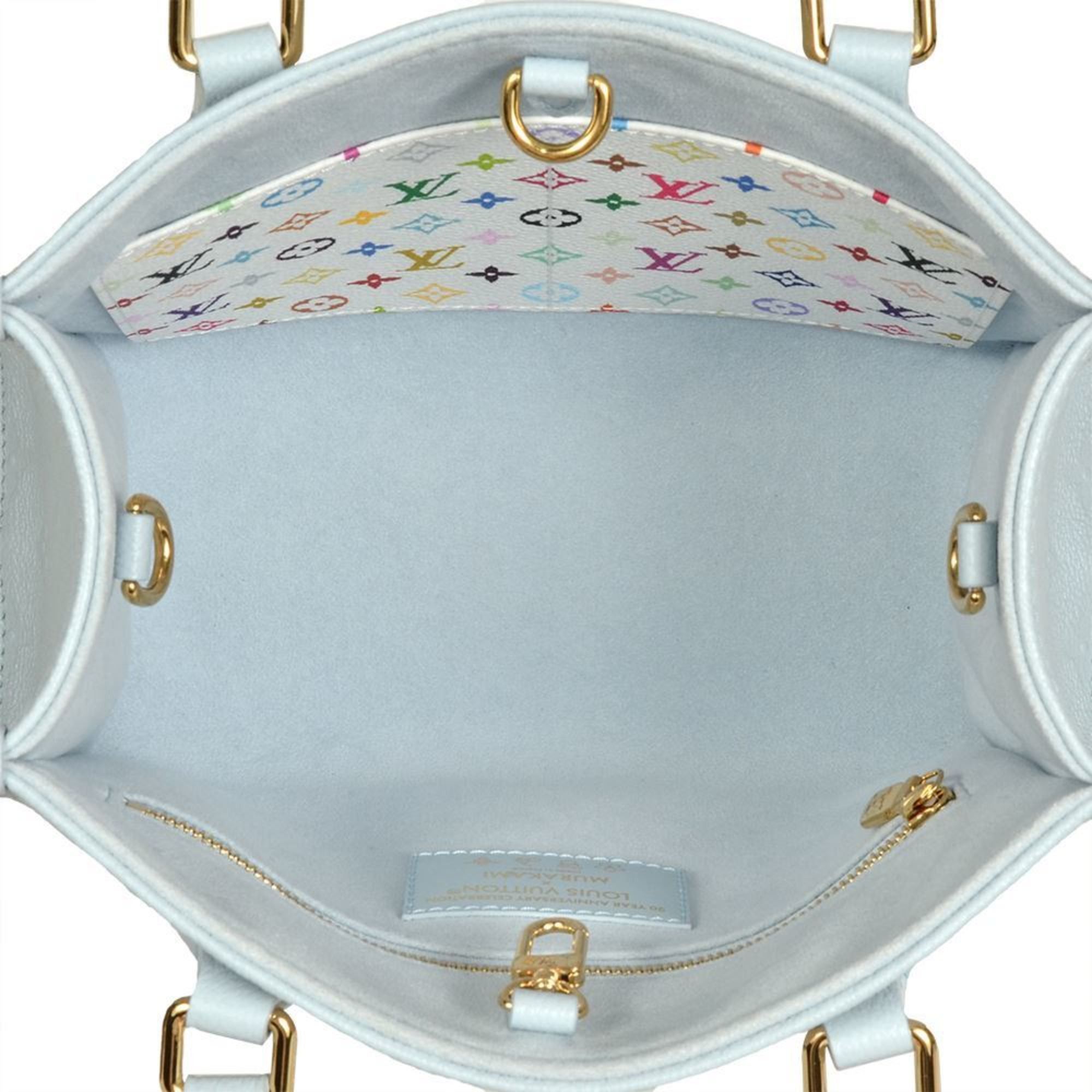 Louis Vuitton Louis Vuitton LV×TM On the Go PM Handbag Monogram Empreinte M13836 Washed Blue RFID Takashi Murakami Size ONE SIZE - 6 Thumbnail