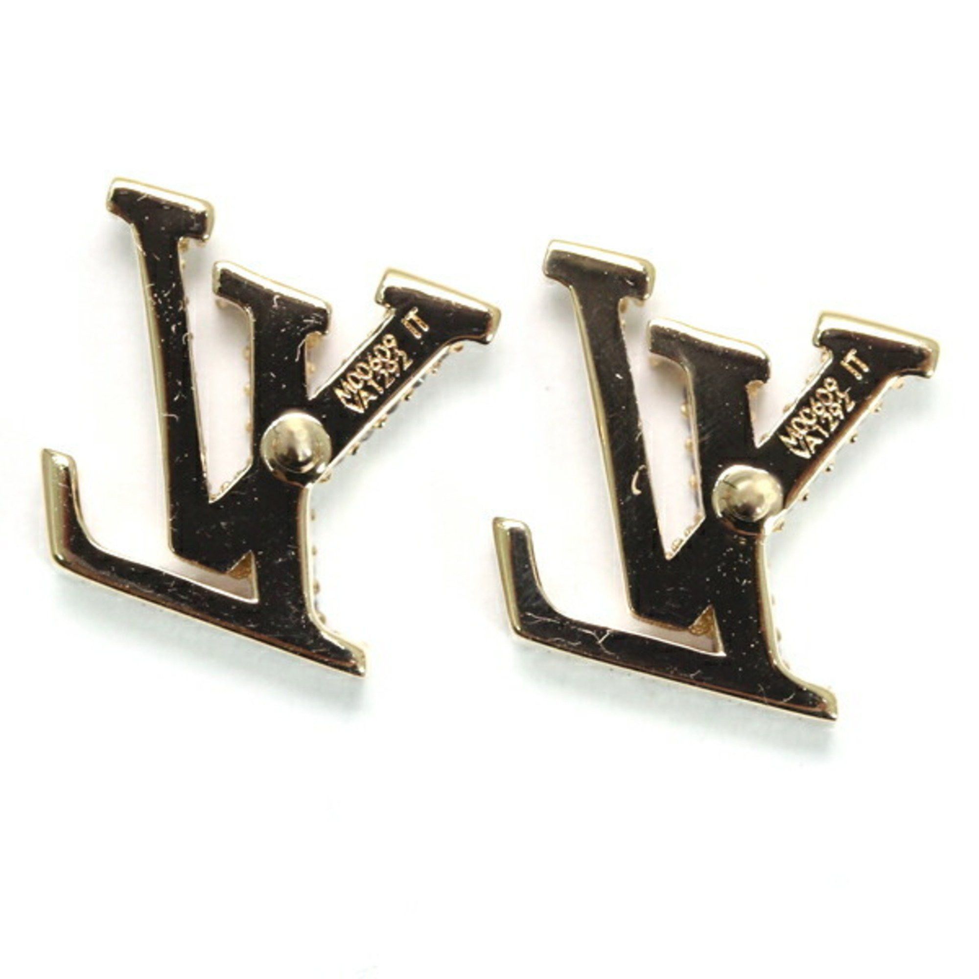 Louis Vuitton Louis Vuitton Earrings - LV Iconic Strass M00609 Gold Rhinestone Women's LOUIS VUITTON T5823 Size ONE SIZE - 5 Thumbnail