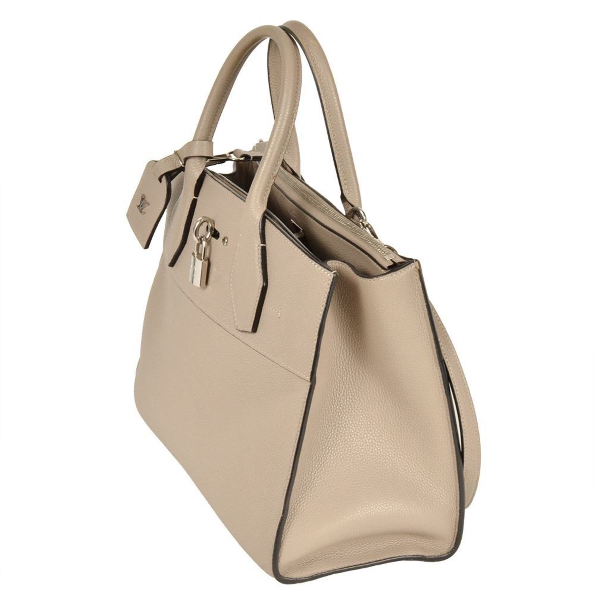 Louis Vuitton Louis Vuitton City Steamer MM Handbag Leather M53017 Galle FO2157 Beige Women's Size ONE SIZE - 3 Thumbnail