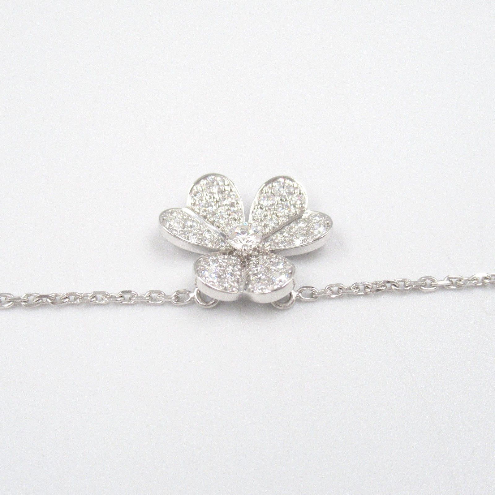 Van Cleef & Arpels Van Cleef & Arpels Van Cleef & Arpels Frivole K18WG Diamond Necklace Crocodile skin Necklace Size ONE SIZE - 5 Thumbnail
