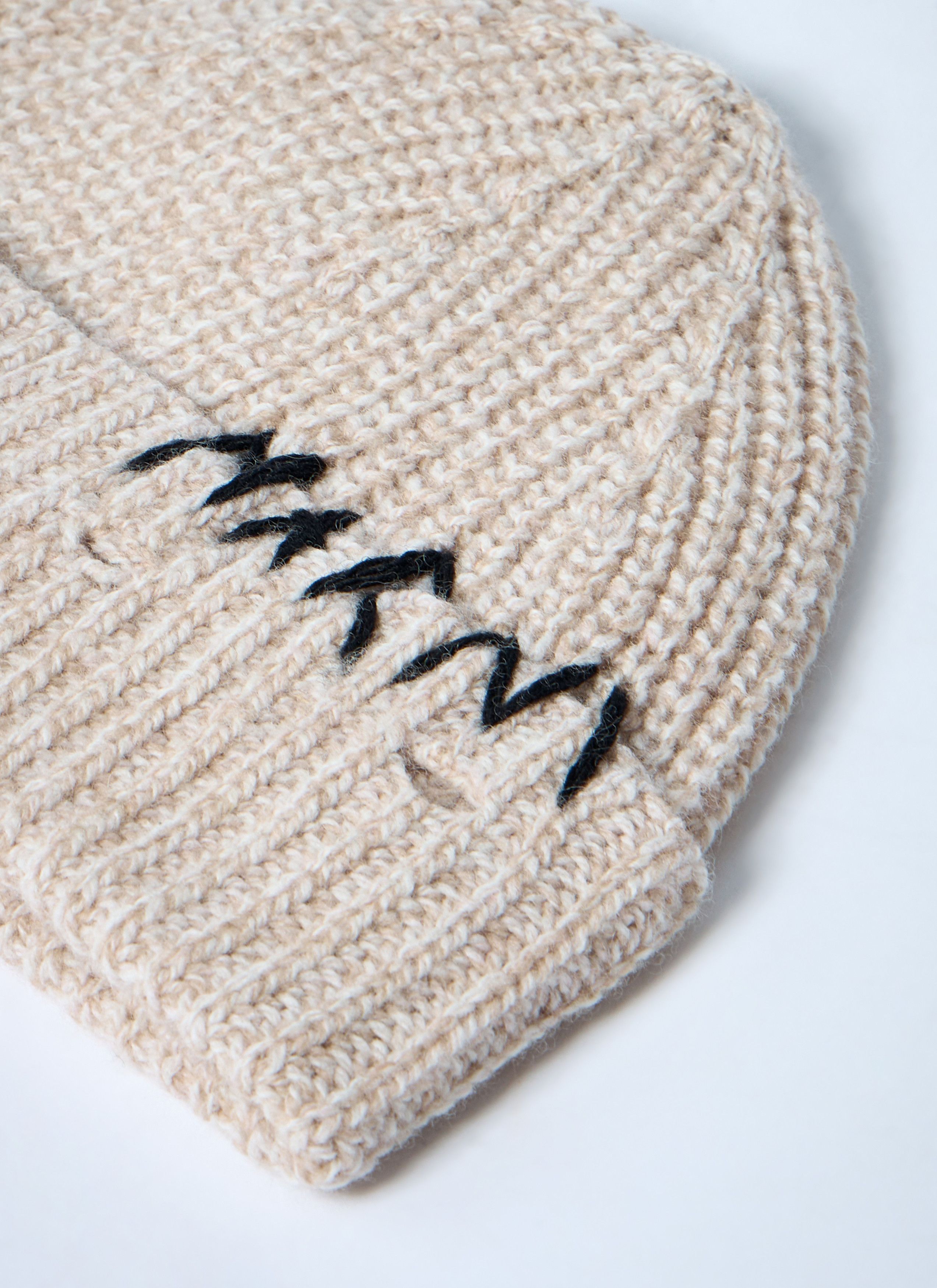Marni Logo Motif Beanie Hat Size ONE SIZE - 2 Thumbnail