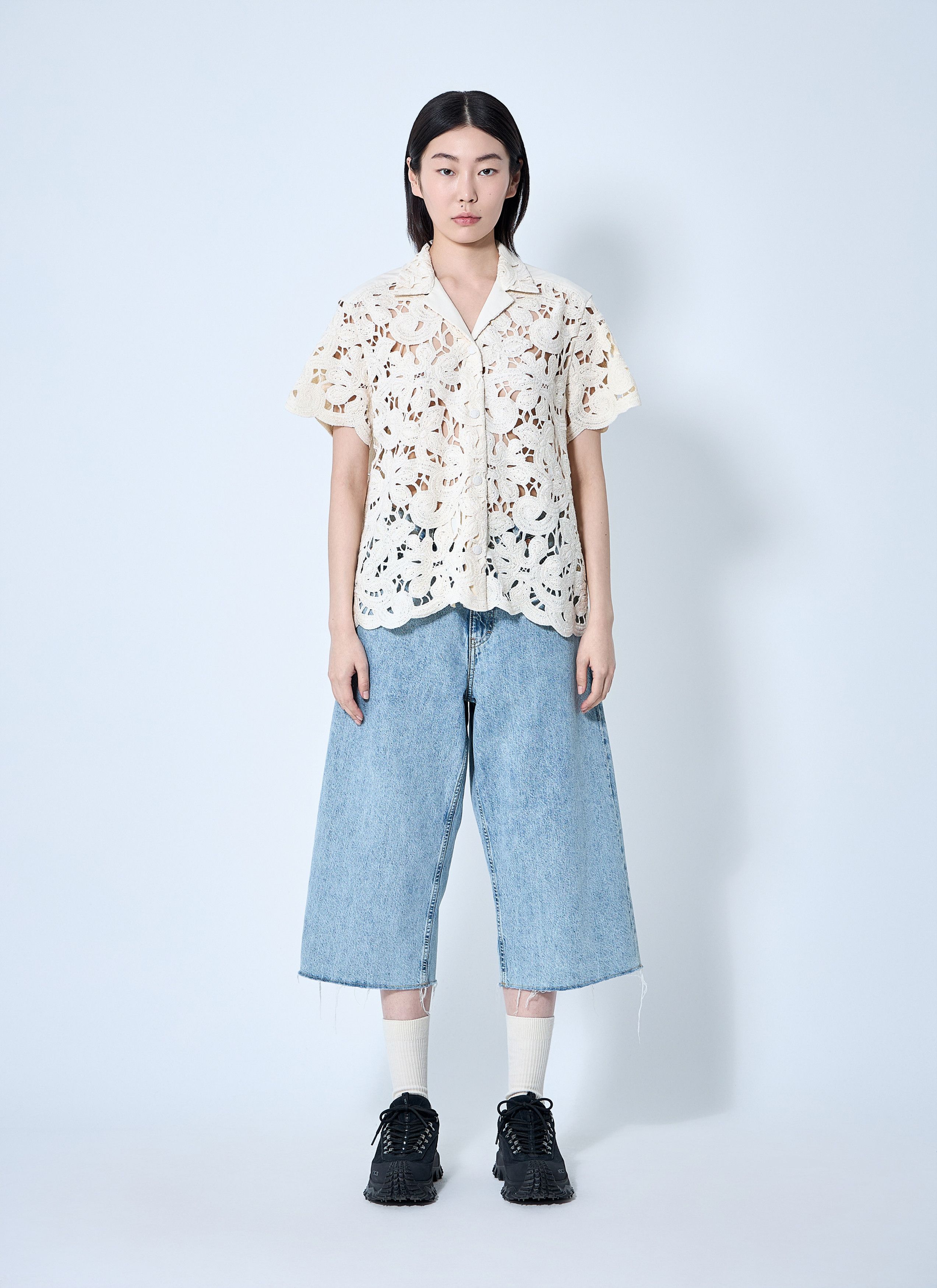 Moncler Short Sleeve Button-Down Shirt Size M / US 6-8 / IT 42-44 - 2 Thumbnail