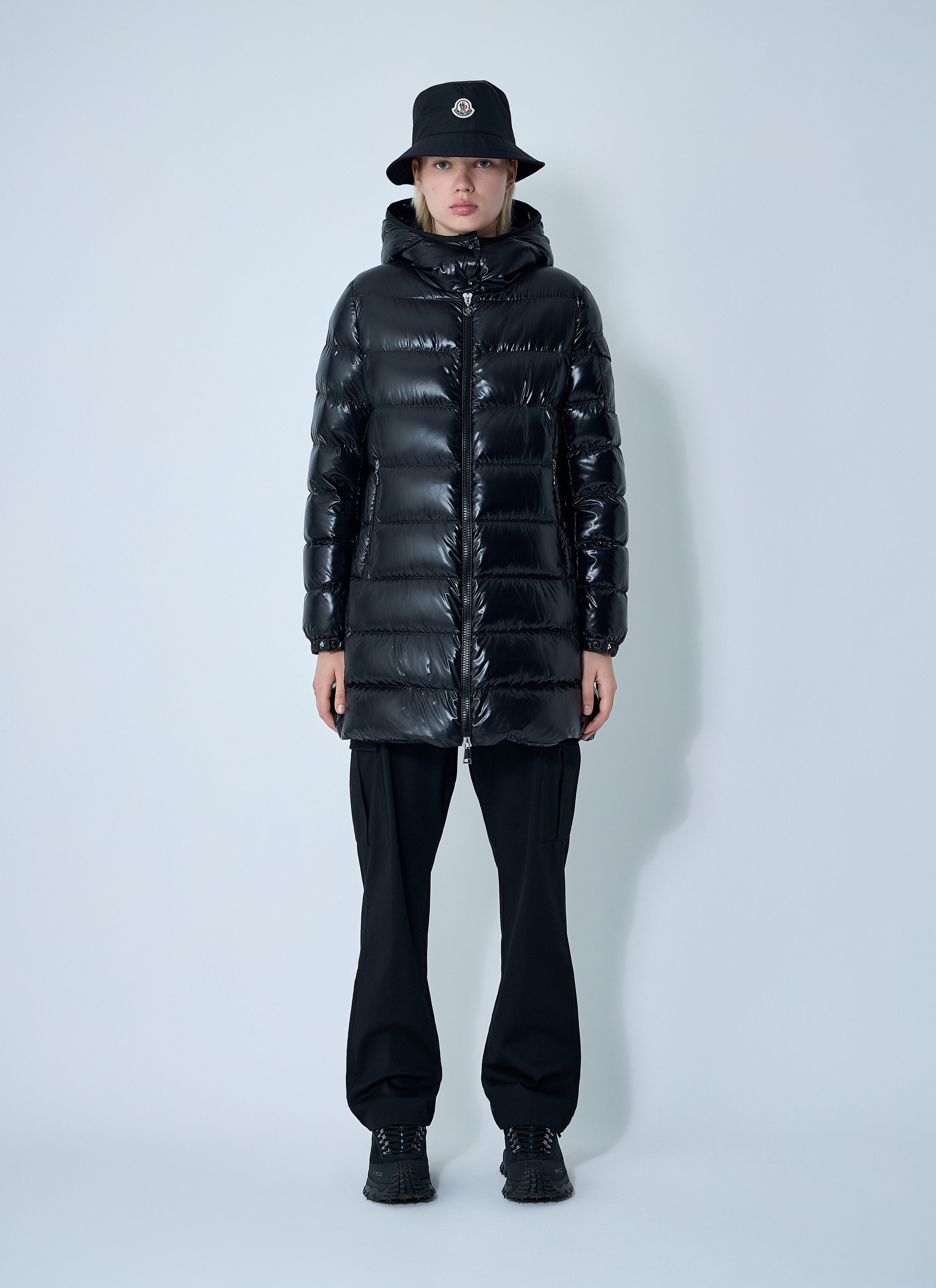Moncler Courcelles Long Down Coat Size XXS / US 00 / IT 34 - 2 Thumbnail