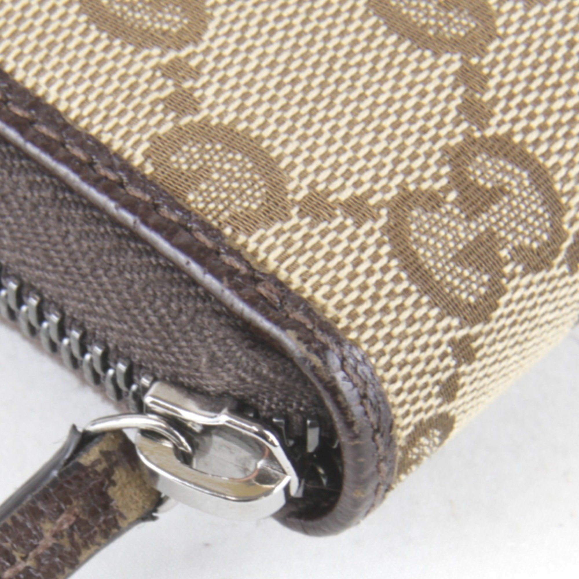 Gucci Gucci Round 307980/493075 Long Wallet GG Canvas Brown Women's Size ONE SIZE - 3 Thumbnail