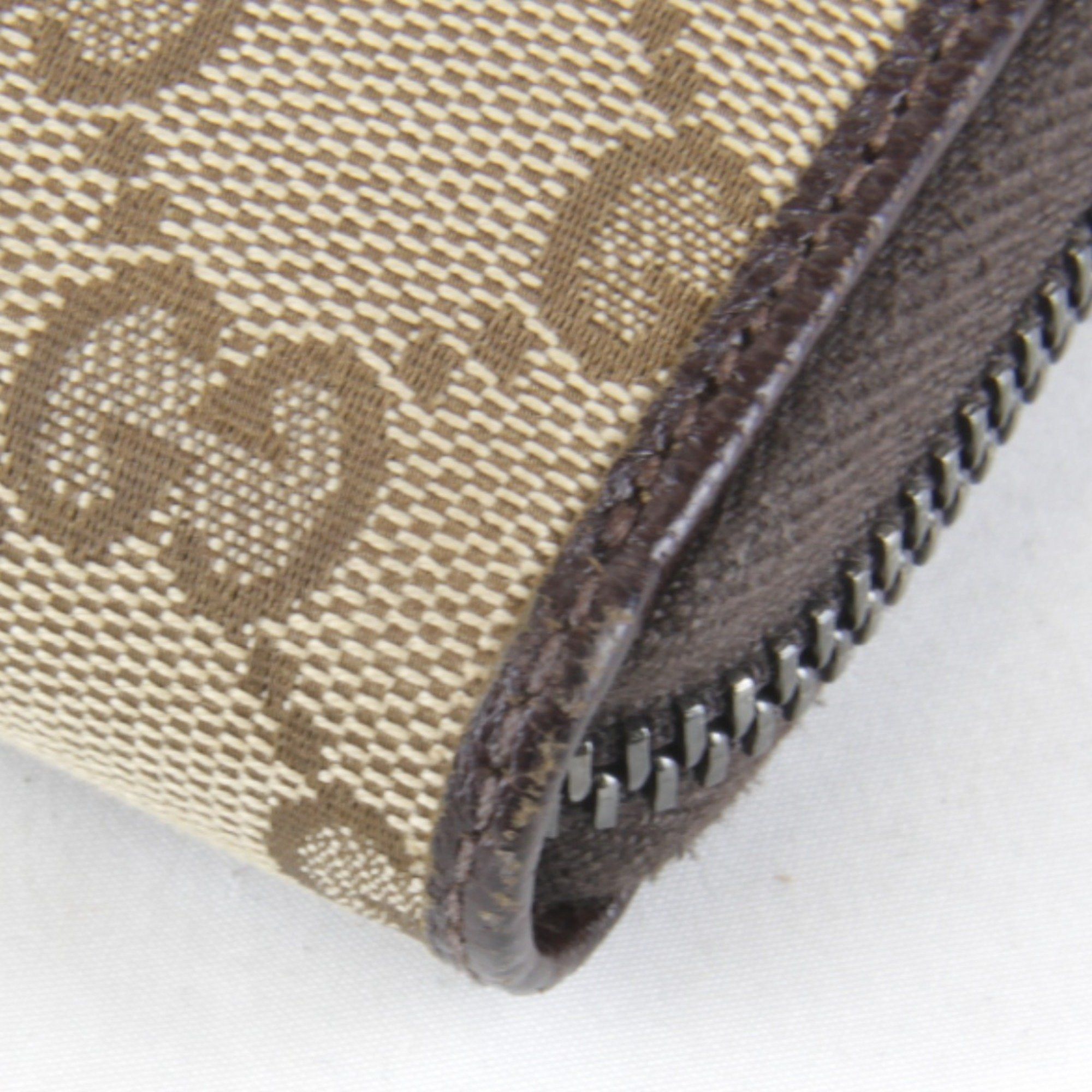 Gucci Gucci Round 307980/493075 Long Wallet GG Canvas Brown Women's Size ONE SIZE - 4 Thumbnail