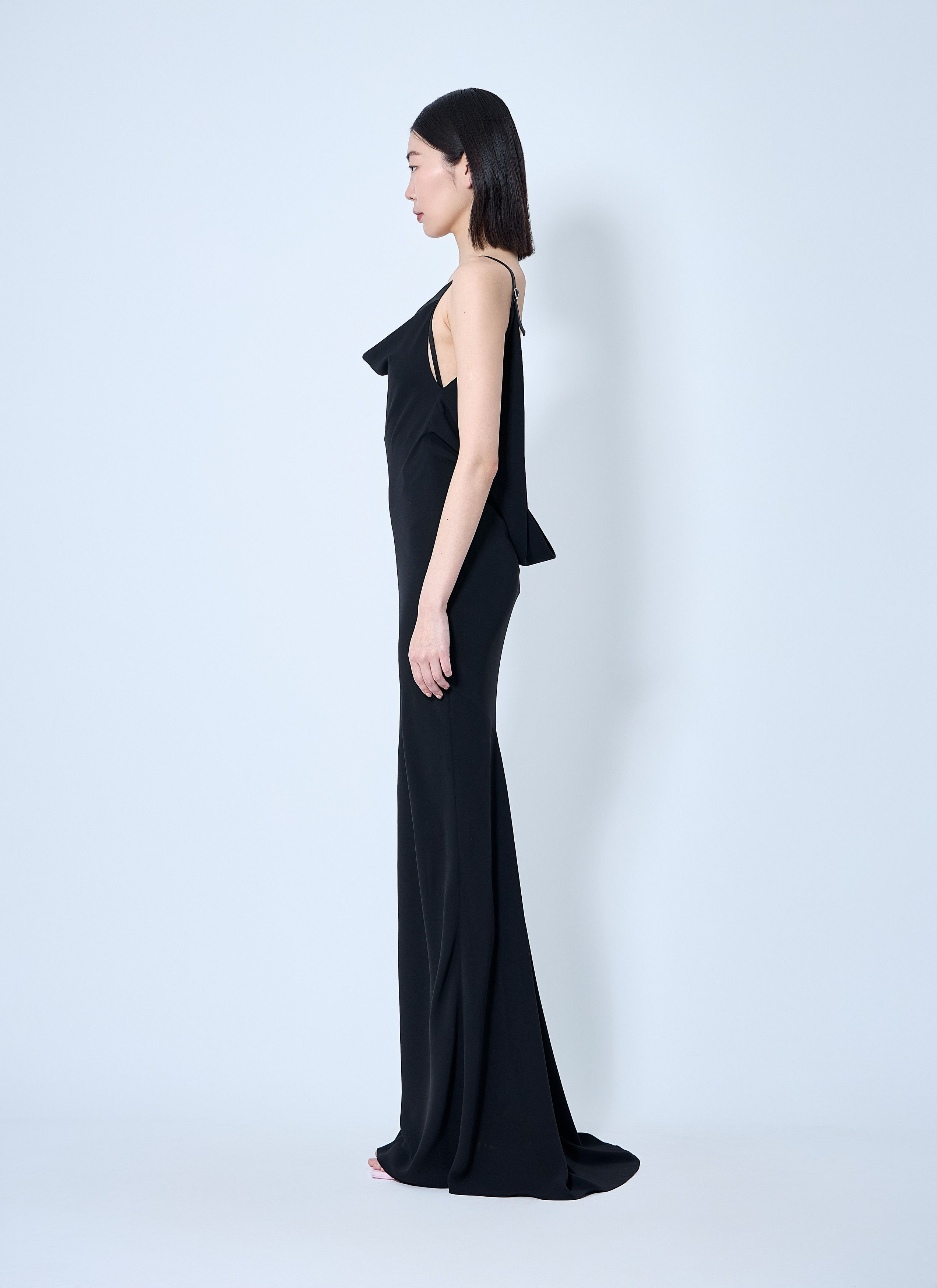 Mugler Crepe Maxi Dress Size S / US 4 / IT 40 - 3 Thumbnail