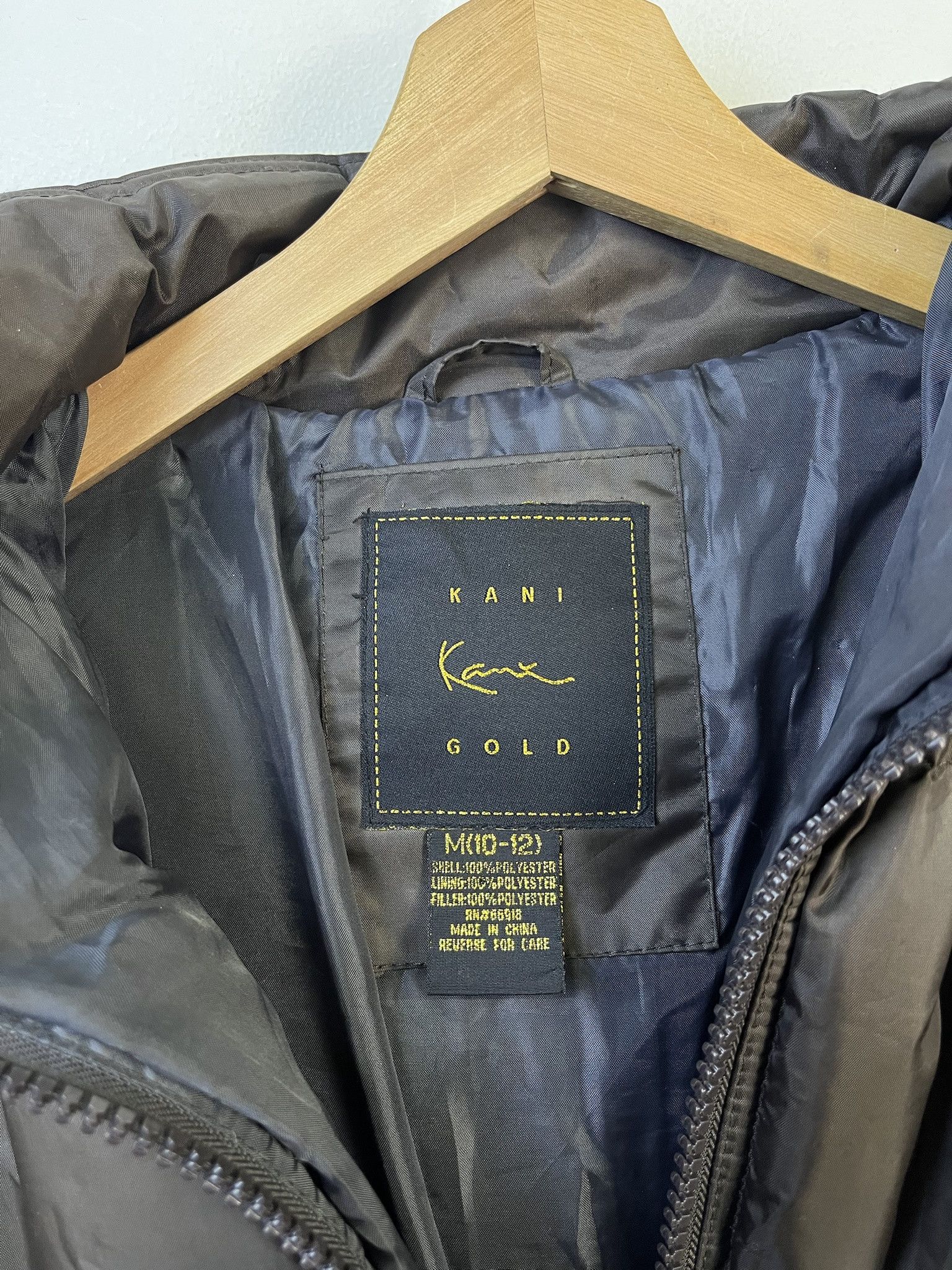Ed Hardy × Karl Kani Vintage Y2K Karl Kani Gold Fur Hood Puffer Jacket Y2K Style Size XS (M) Size US XS / EU 42 / 0 - 2 Thumbnail